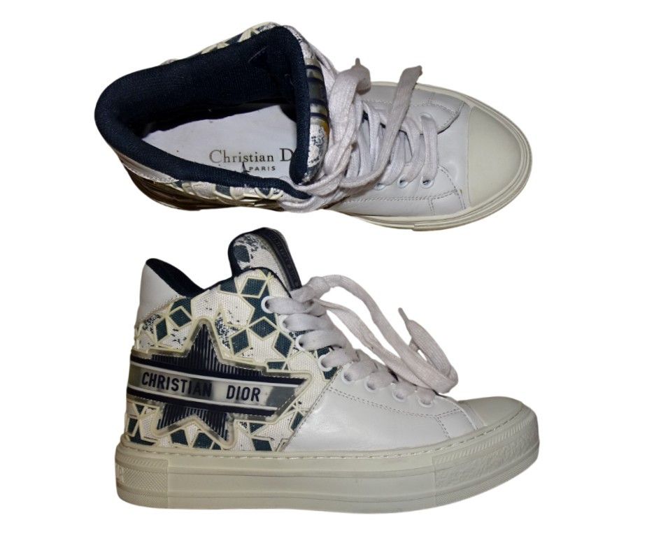 Dior DIOR WALK'N DIOR STAR LACE UP LEATHER SNEAKERS Size US 6 / IT 36 - 3 Thumbnail