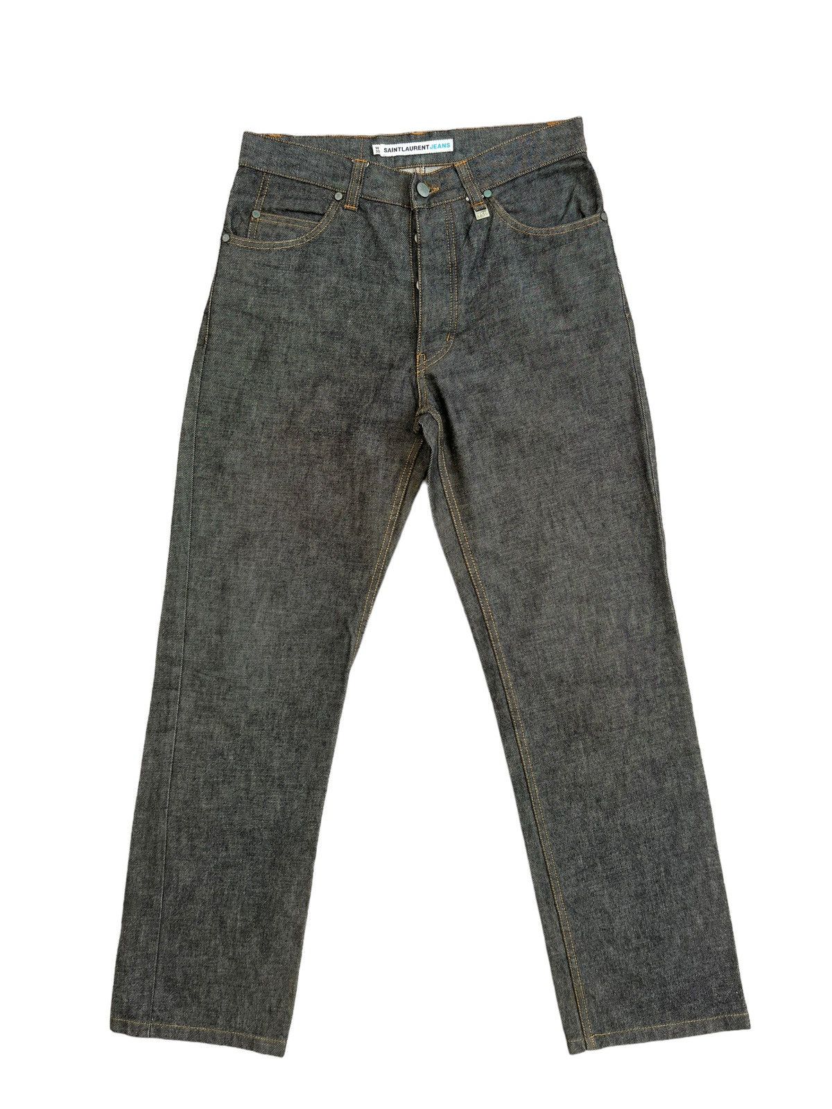 image of YVES Saint Laurent Vintage YSL Saint Laurent Jeans Grey Denim Jeans, Men's (Size 30)