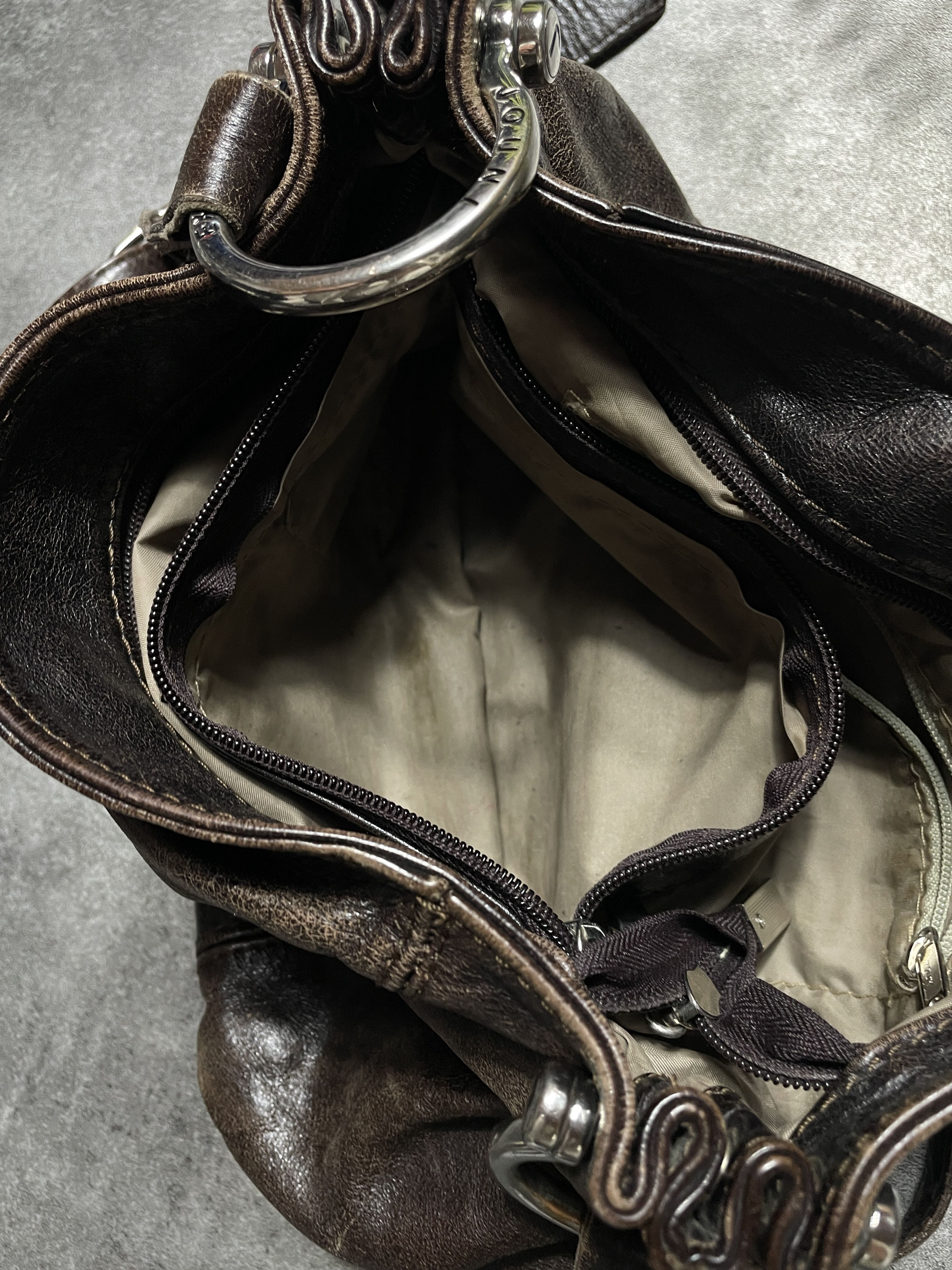 Genuine Leather ❗️RARE❗️Vintage Y2K Avant Garde Leather Belt Bag Size ONE SIZE - 6 Thumbnail