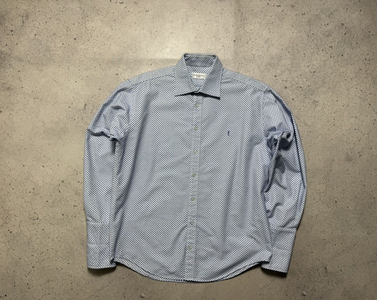 Yves Saint Laurent Yves Saint Laurent YSL Luxury Vintage Button Up Shirt Size L Size US L / EU 52-54 / 3 - 1 Thumbnail