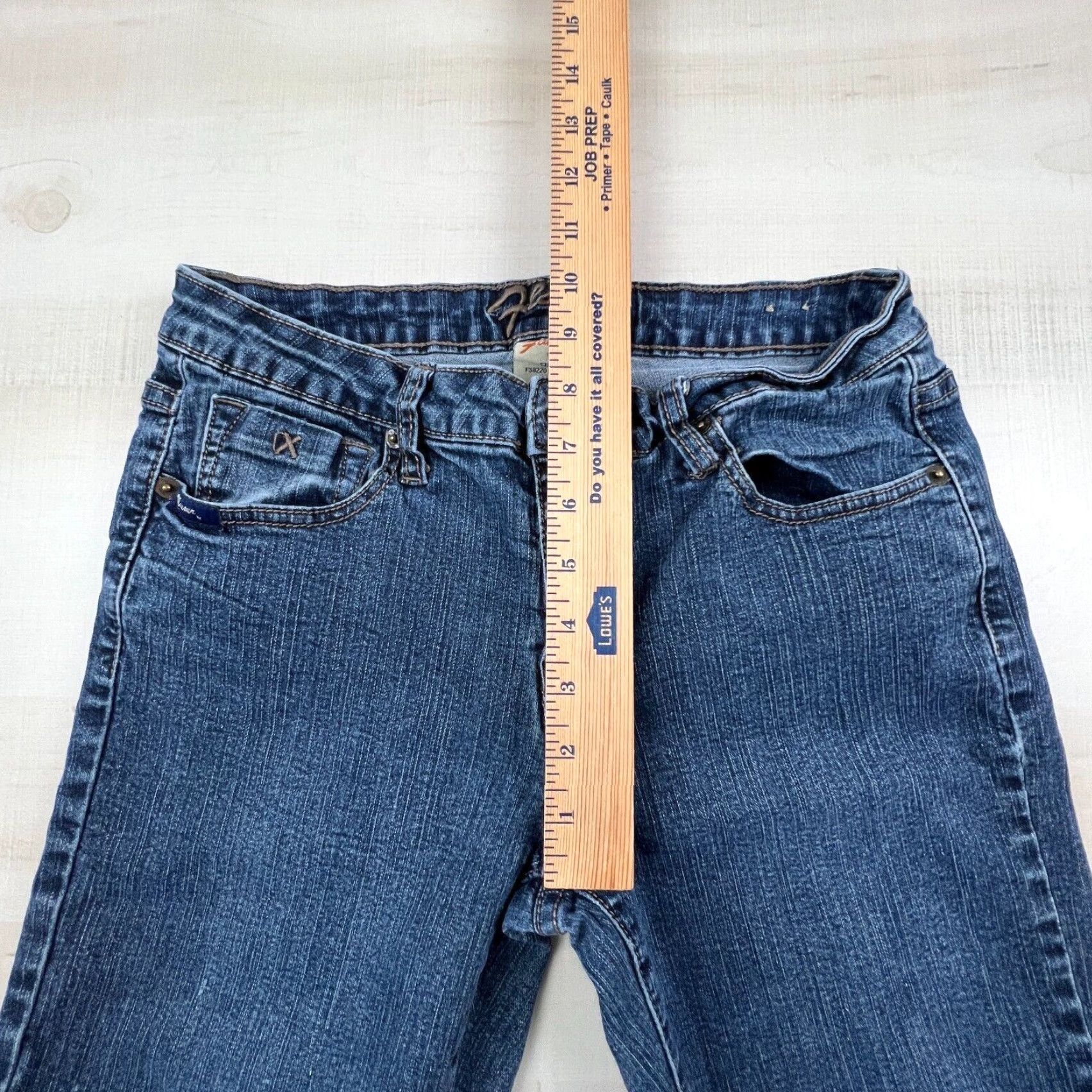 Vintage Flavour Womens Medium Wash Low Rise Bootcut Jeans 10P Blue Petite Cotton Blend Size 32" / US 10 / IT 46 - 5 Thumbnail