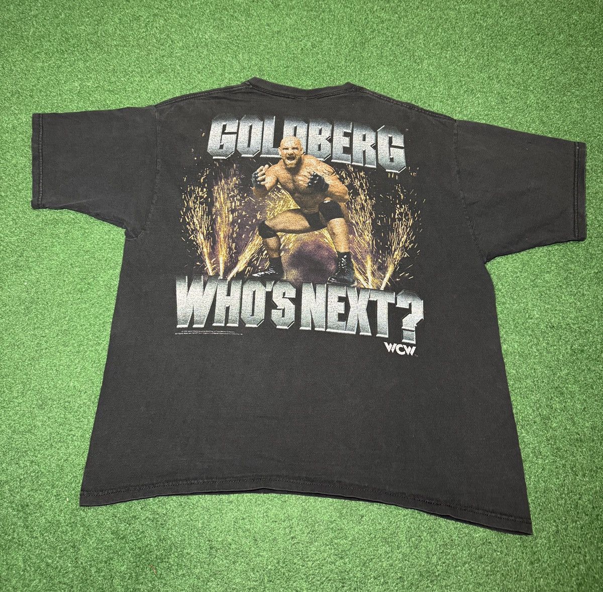 Liquid Blue Vintage 90s Goldberg Liquid Blue WCW XL Wrestling T Shirt Size US XL / EU 56 / 4 - 3 Thumbnail
