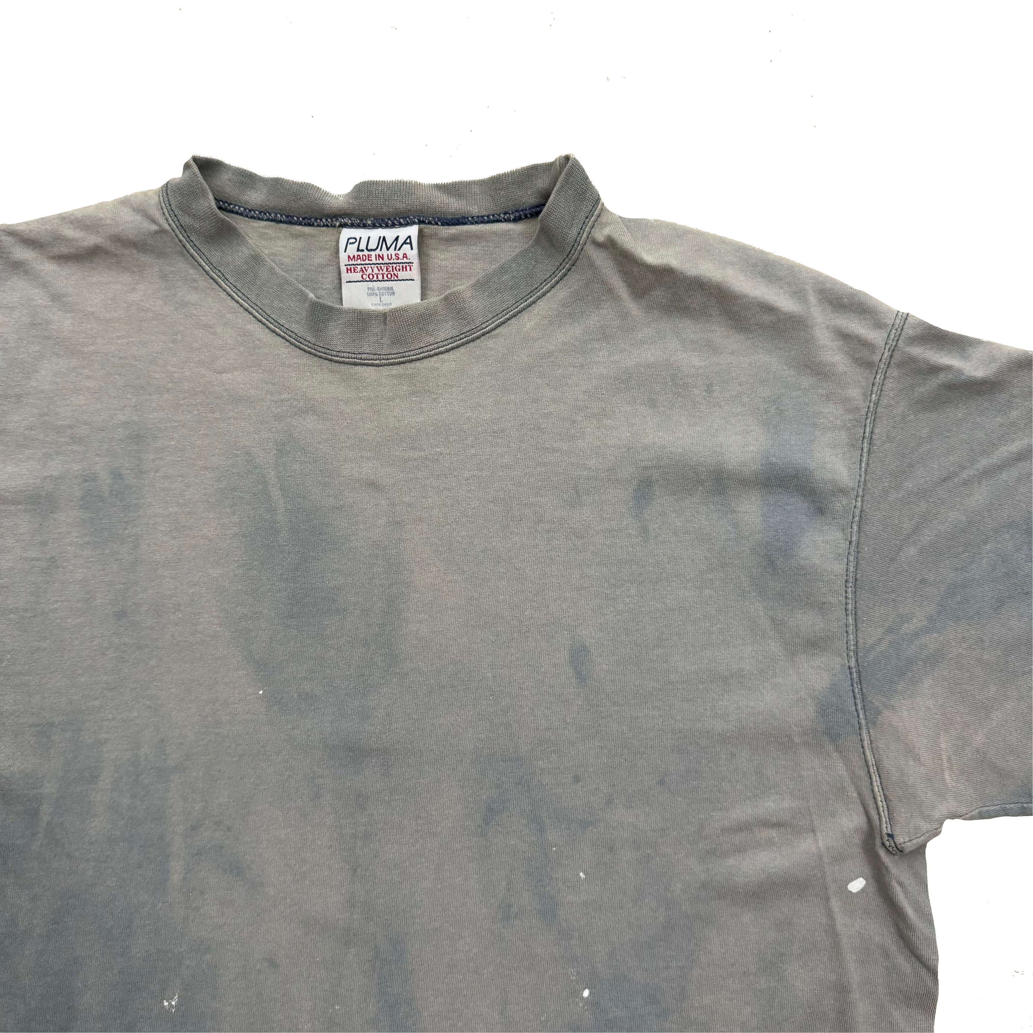 Vintage VTG Faded Bleached Blank Heavyweight Premium T Shirt Size US L / EU 52-54 / 3 - 3 Thumbnail