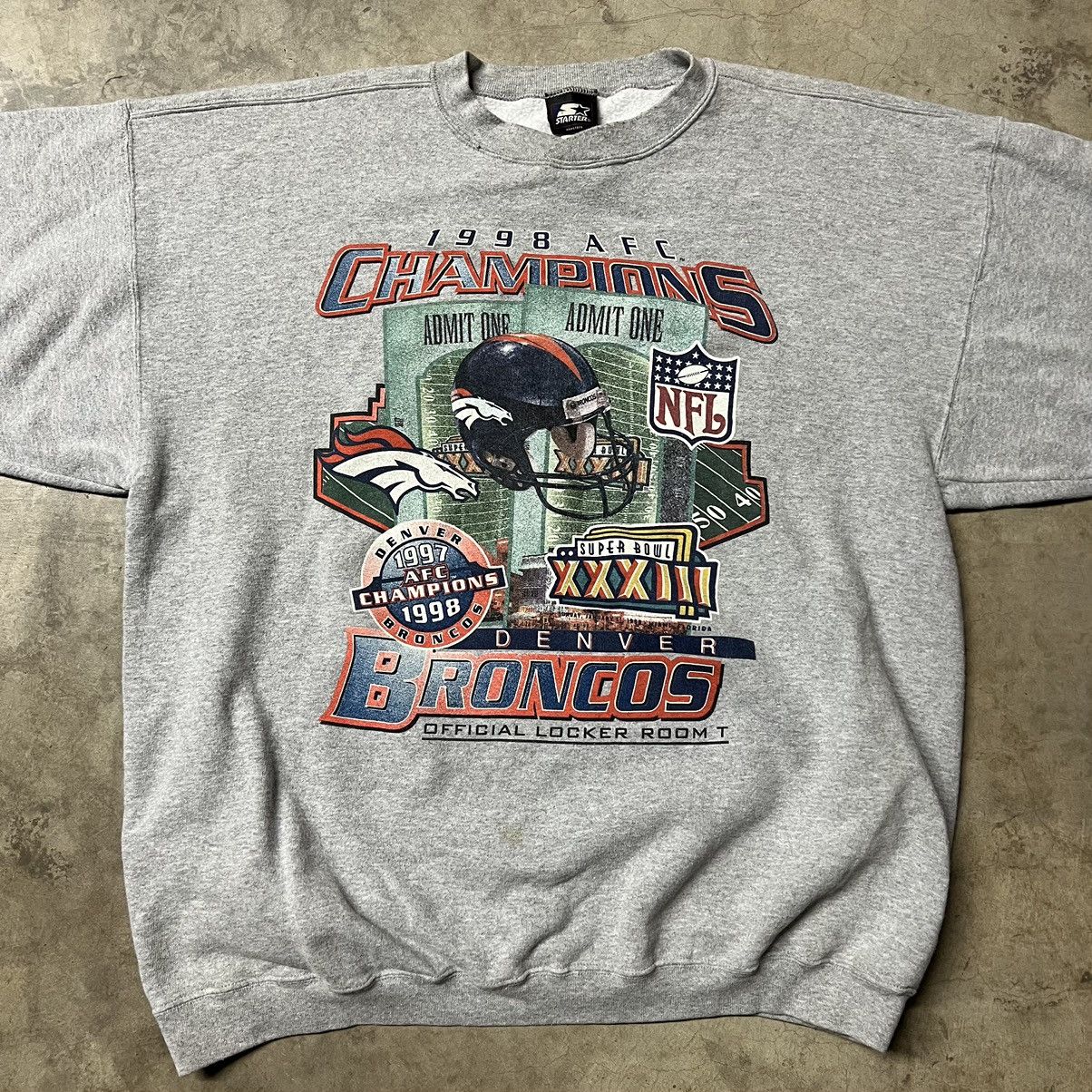 NFL × Starter × Vintage Vintage 1998 NFL Denver Broncos AFC Champs Starter Sweater Size US XL / EU 56 / 4 - 2 Thumbnail