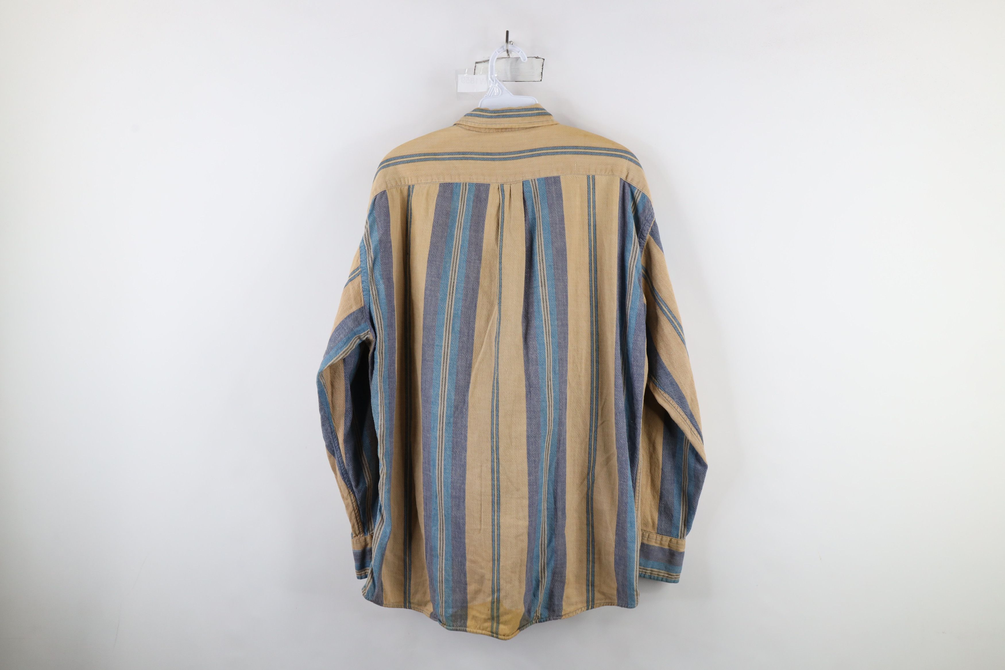 Vintage Vintage 90s Streetwear Striped Collared Button Down Shirt Size US L / EU 52-54 / 3 - 12 Thumbnail