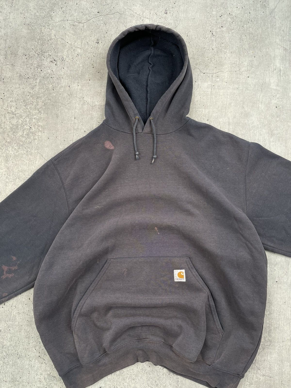 Carhartt CARHARTT Distressed Detroit Big Logo Hoodie Sun-Faded Baggy Size US XL / EU 56 / 4 - 5 Thumbnail