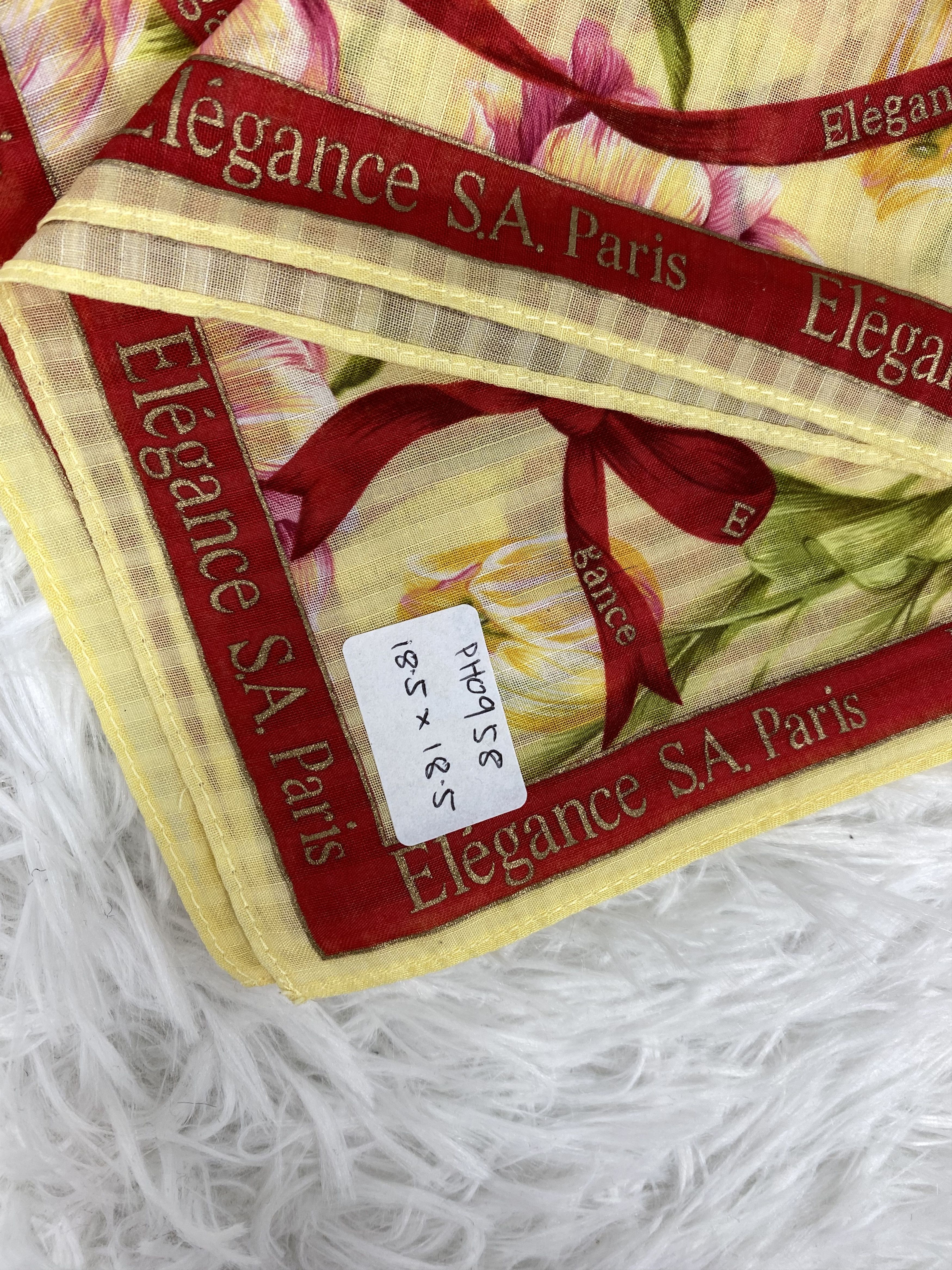 Vintage Vintage Elegancy S.A Handkerchief Neckerchief PH0958 Size ONE SIZE - 2 Thumbnail