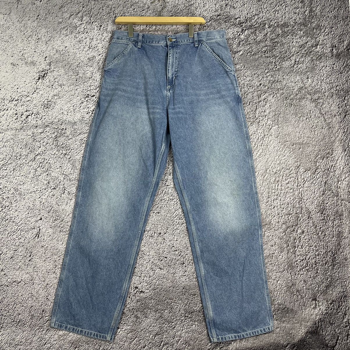 Carhartt × Carhartt Wip × Vintage ⭐️VINTAGE⭐️ Carhartt WIP Blue Denim carpenter pocket Jeans Size US 32 / EU 48 - 2 Thumbnail