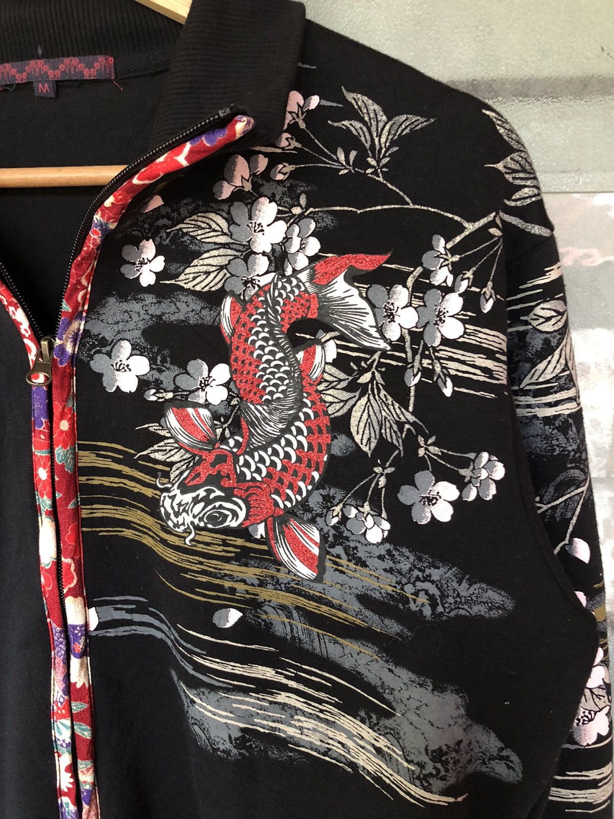 Karakuri Tamashii Vintage Sukajan Koi Fish Zipper Sweatshirt Size US M / EU 48-50 / 2 - 6 Thumbnail