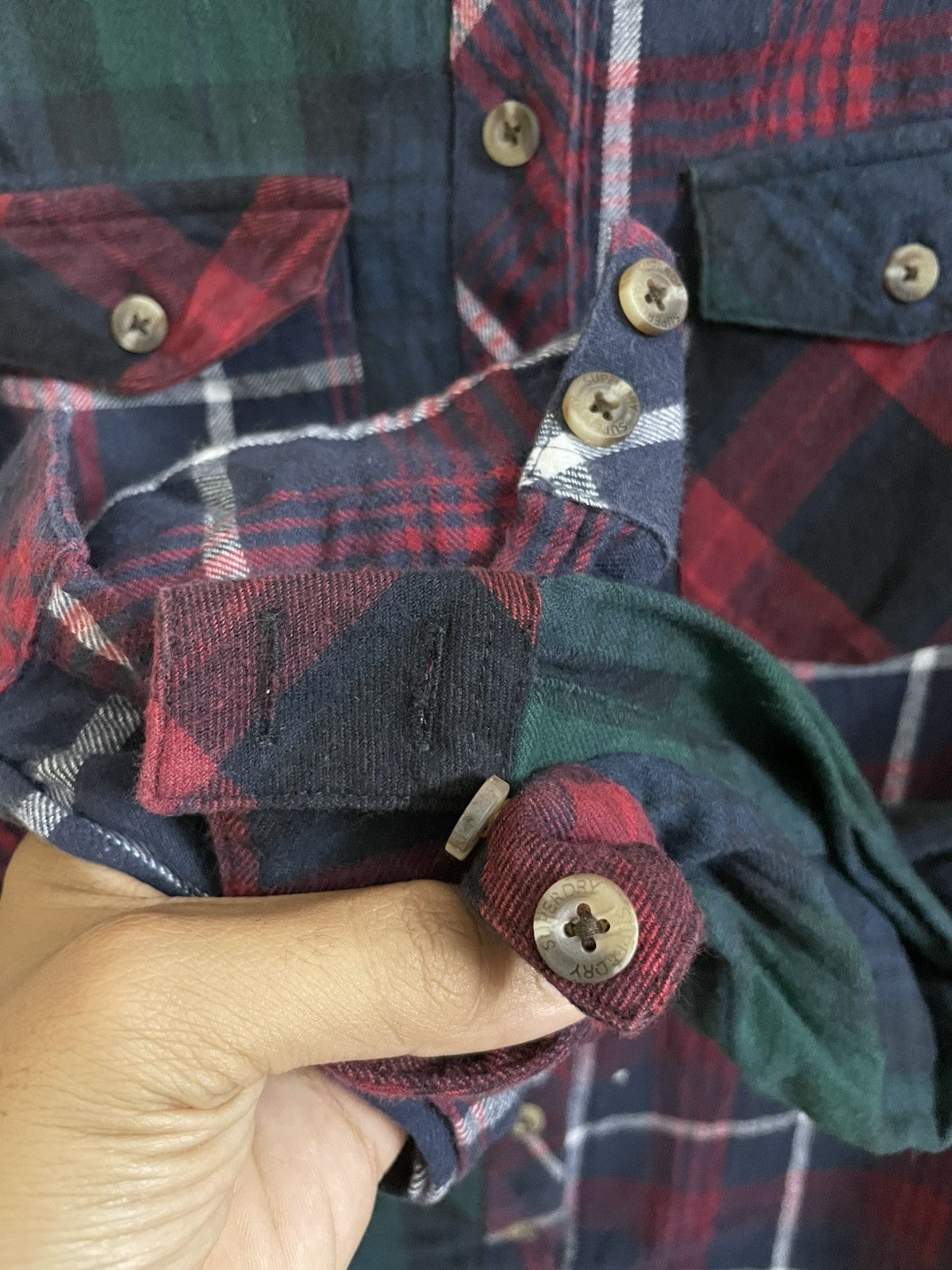 Flannel SUPREDRY MULTICOLOUR FLANNEL TWINPOCKET LS SHIRT Size US XL / EU 56 / 4 - 3 Thumbnail
