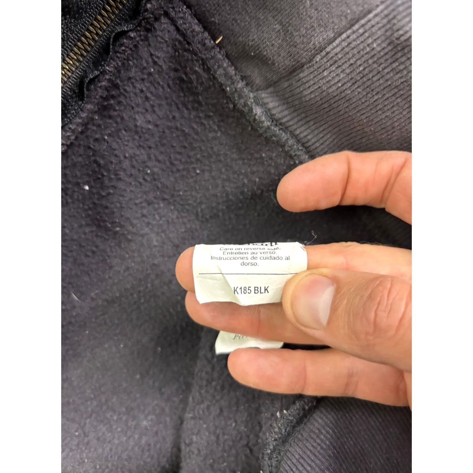 Carhartt Carhartt Hoodie Mens 2XLT Black Full Zip Fleece Sweatshirt Logo Chest K185 Size US XXL / EU 58 / 5 - 6 Thumbnail