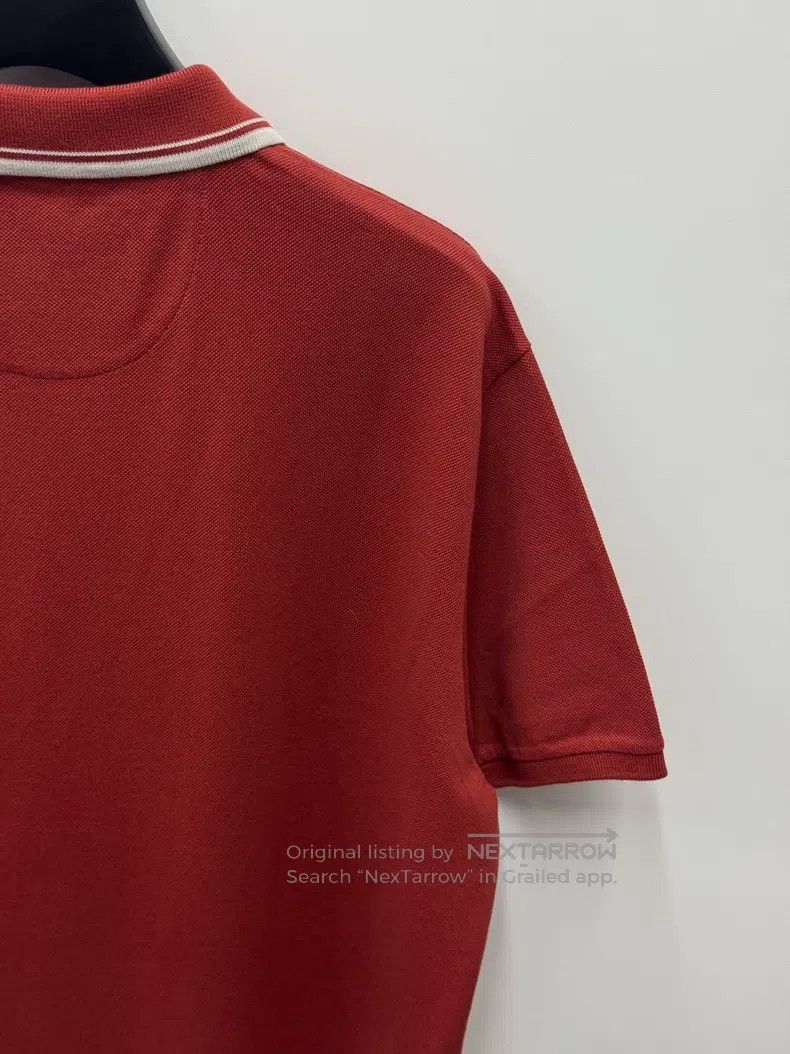 Loro Piana Loro Piana Men's Red Striped Short Sleeve Polo Shirt Size US XL / EU 56 / 4 - 5 Thumbnail