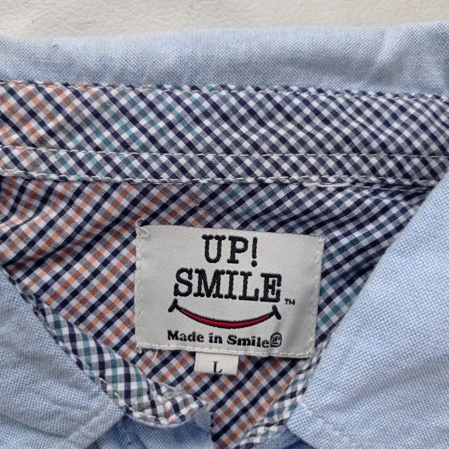 Japanese Brand Up! Smile Japan patchwork oxford casual shirt Size US L / EU 52-54 / 3 - 6 Thumbnail