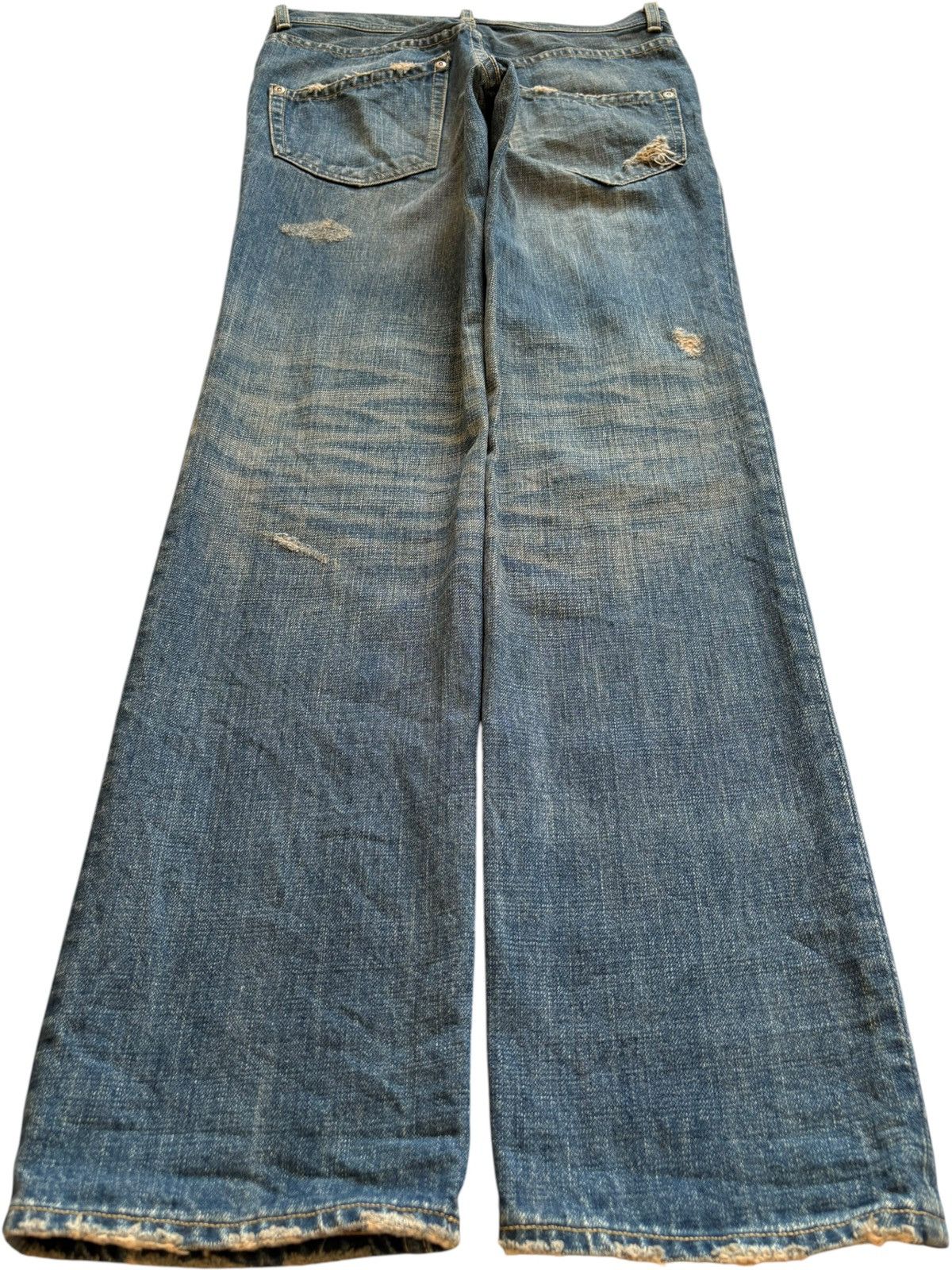 Japanese Brand Vintage Japanese Brand Mud Wash Distressed Ripped Jeans Size US 30 / EU 46 - 2 Thumbnail