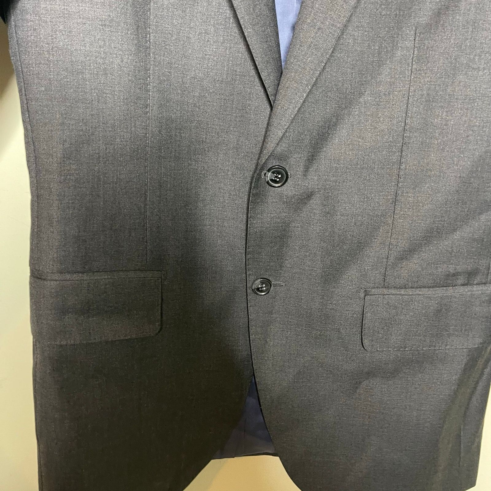 Suitsupply Suitsupply Grey Tailored Fit Lazio Suit Jacket Wool US 38 Size 38R - 8 Thumbnail
