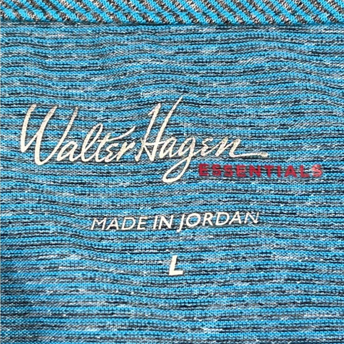 Other Walter Hagen Men's Blue Striped Golf Shirt/Polo Sz L SKU 504 Size US L / EU 52-54 / 3 - 4 Thumbnail
