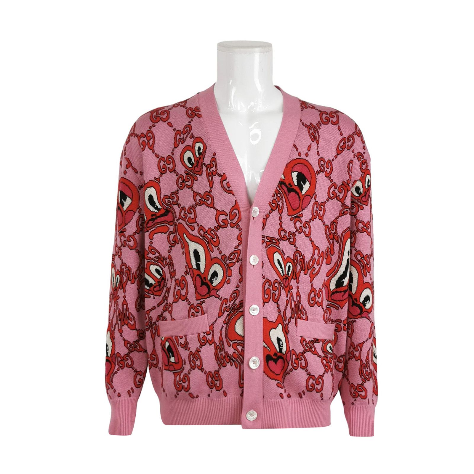 Gucci Gucci Ghost Heart Knit Cardigan Size M Size US M / EU 48-50 / 2 - 1 Thumbnail