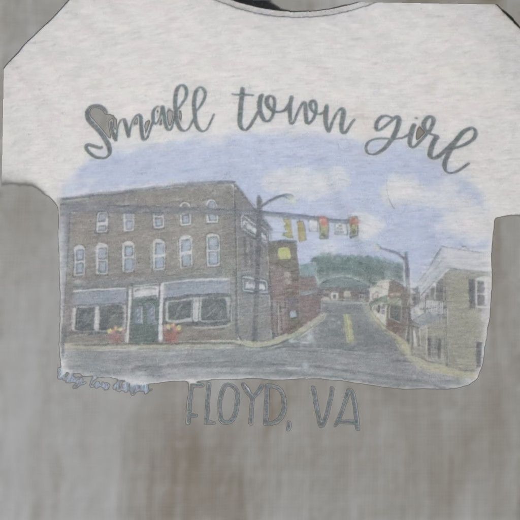 Vintage Floyd Virginia "Small Town Girl" Graphic Tee Women's Medium White Cotton T-Shirt Size M / US 6-8 / IT 42-44 - 1 Thumbnail