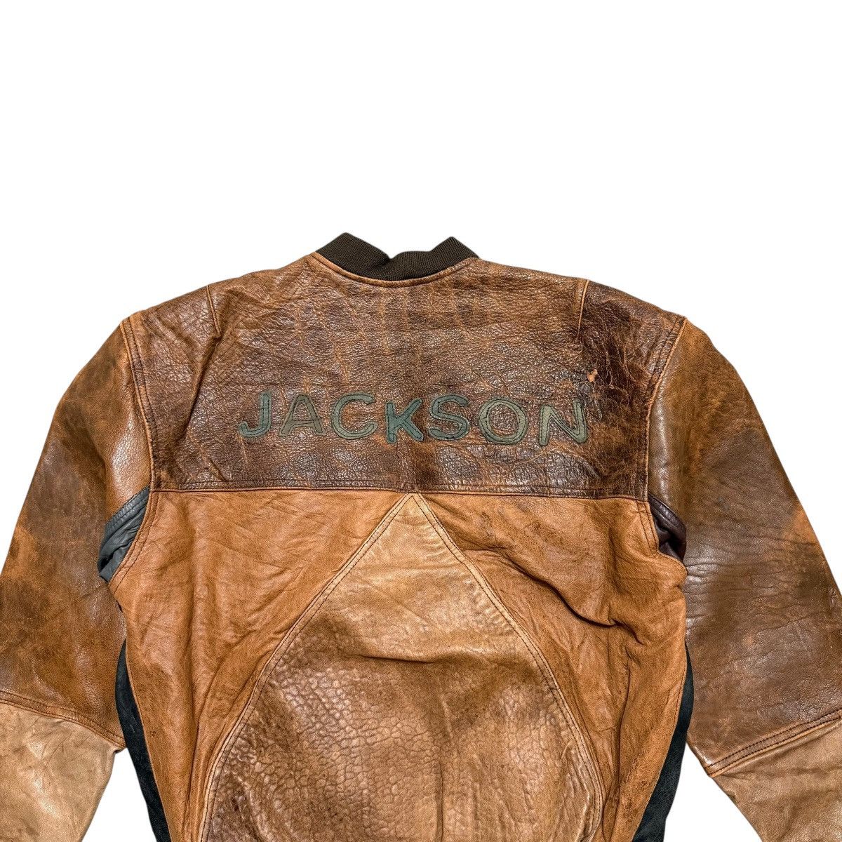 Other Jackson Color Block Leather Jacket Size US L / EU 52-54 / 3 - 11 Thumbnail