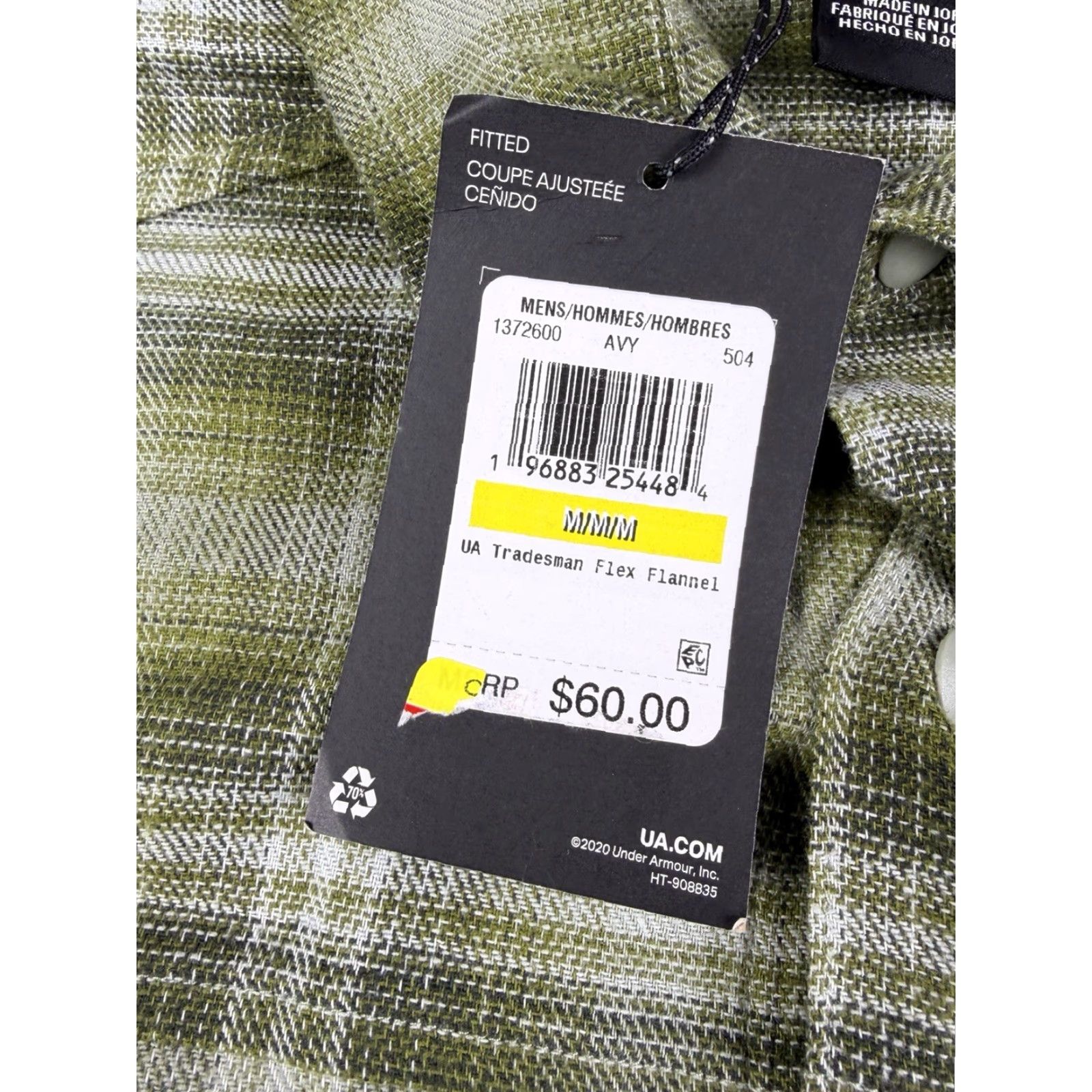 Under Armour Under Armour Tradesman Flex Flannel Shirt Mens M Green Plaid Long Sleeve Shirt Size US M / EU 48-50 / 2 - 3 Thumbnail
