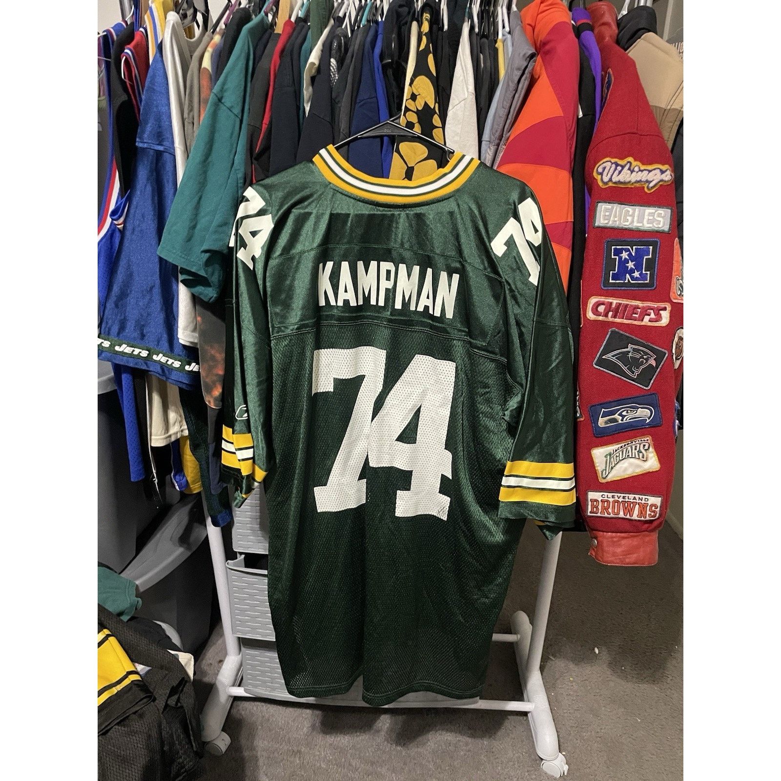 Reebok Size 2XL-VTG Aaron Kampman Reebok Green Bay Packers #74 jers Size US XXL / EU 58 / 5 - 2 Thumbnail