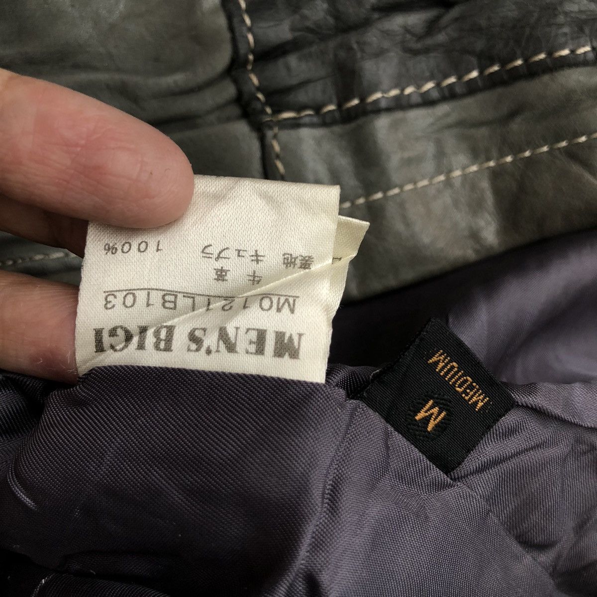BIGI × Vintage Vintage Radmess Men’s BIGI Leather Jacket Patchwork Design Size US M / EU 48-50 / 2 - 6 Thumbnail