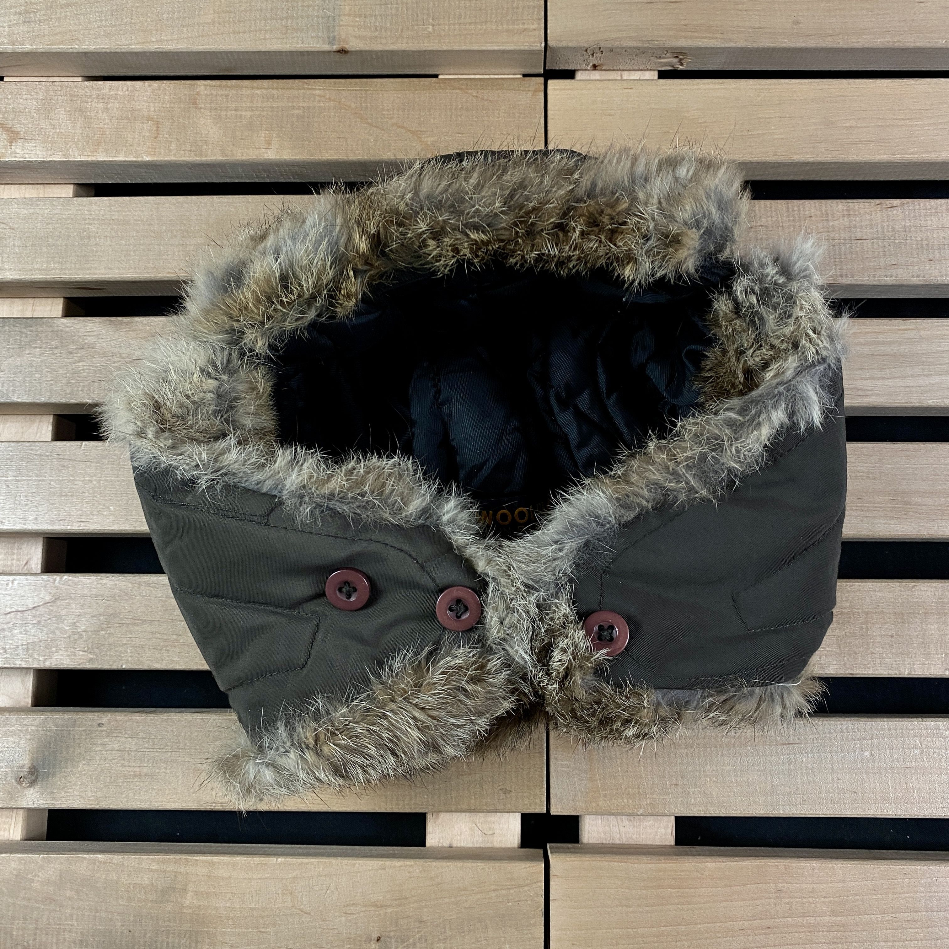 Woolrich Woolen Mills Mens Fur Lined Hat With Ear Flaps Woolrich Size M Cotton Size 32 - 5 Thumbnail