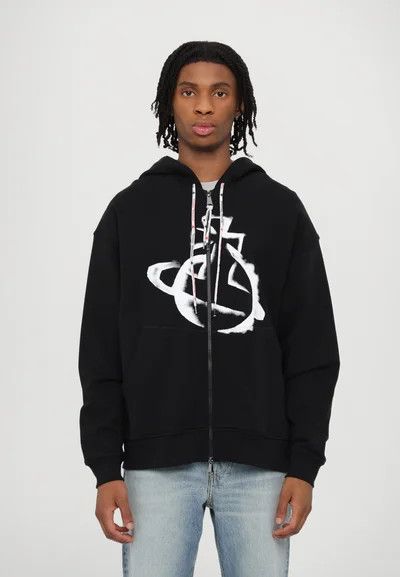 Vivienne Westwood o1f1d3z0426 Stencil Orb Hoodie in Black Size US XL / EU 56 / 4 - 3 Thumbnail