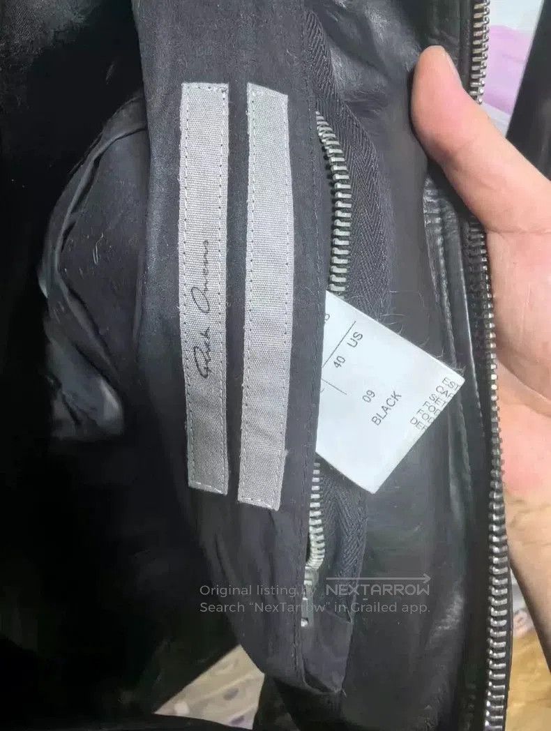 Rick Owens Rick Owens Leather Pilot Jacket with Hood- Size US L / EU 52-54 / 3 - 6 Thumbnail