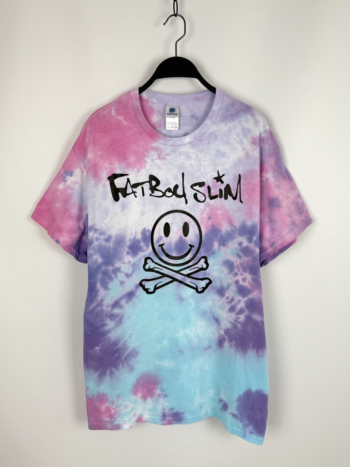 Band Tees Fatboy Slim Logo Purple Pink Tie Dye T-Shirt L Size US L / EU 52-54 / 3 - 1 Thumbnail