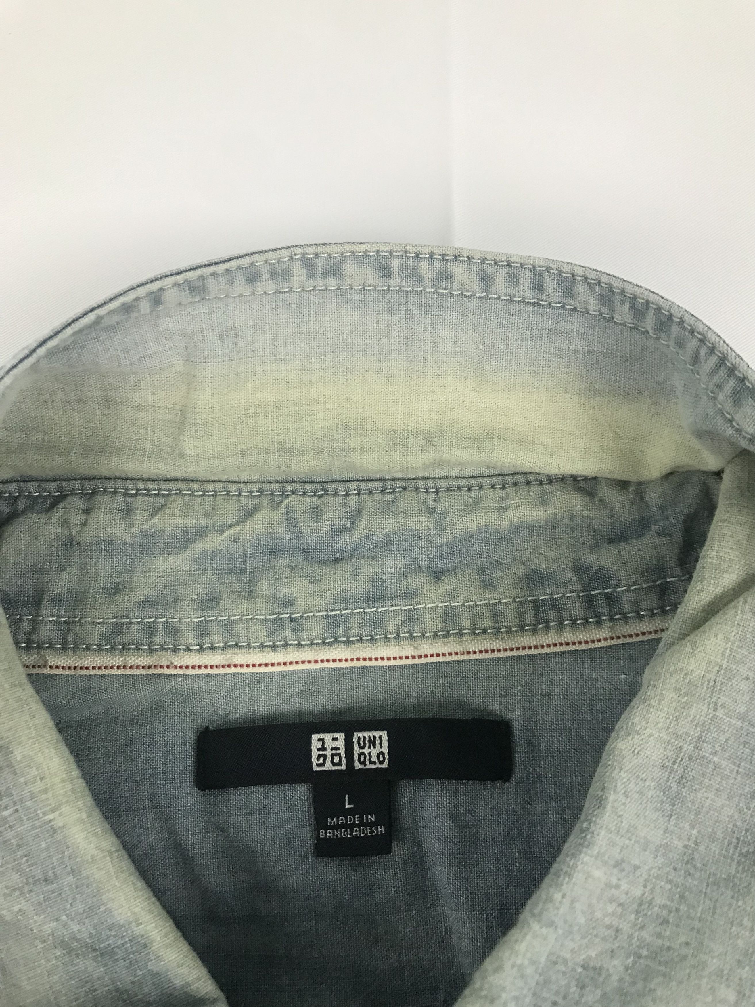 Uniqlo Original Uniqlo Selvedge Denim Work Shirt Size US L / EU 52-54 / 3 - 8 Thumbnail
