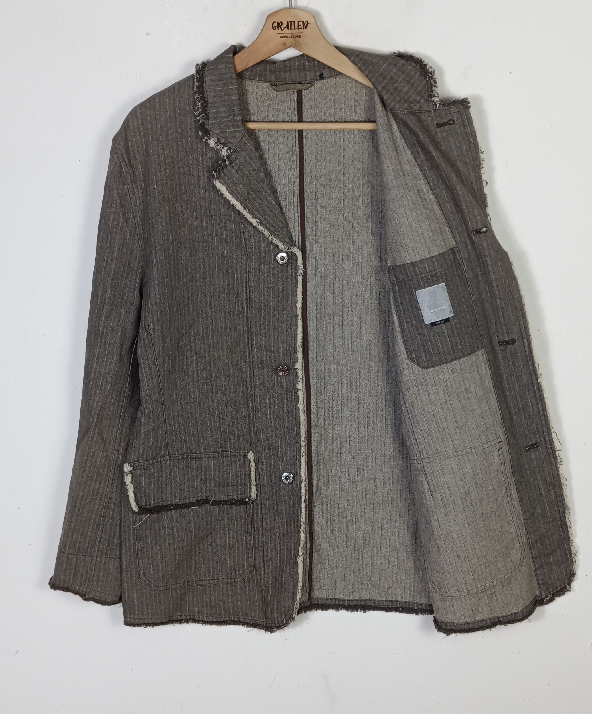 If Six Was Nine Drawn Work Stripe ifsixwasnine lgb style Men Jacket Size US M / EU 48-50 / 2 - 2 Thumbnail