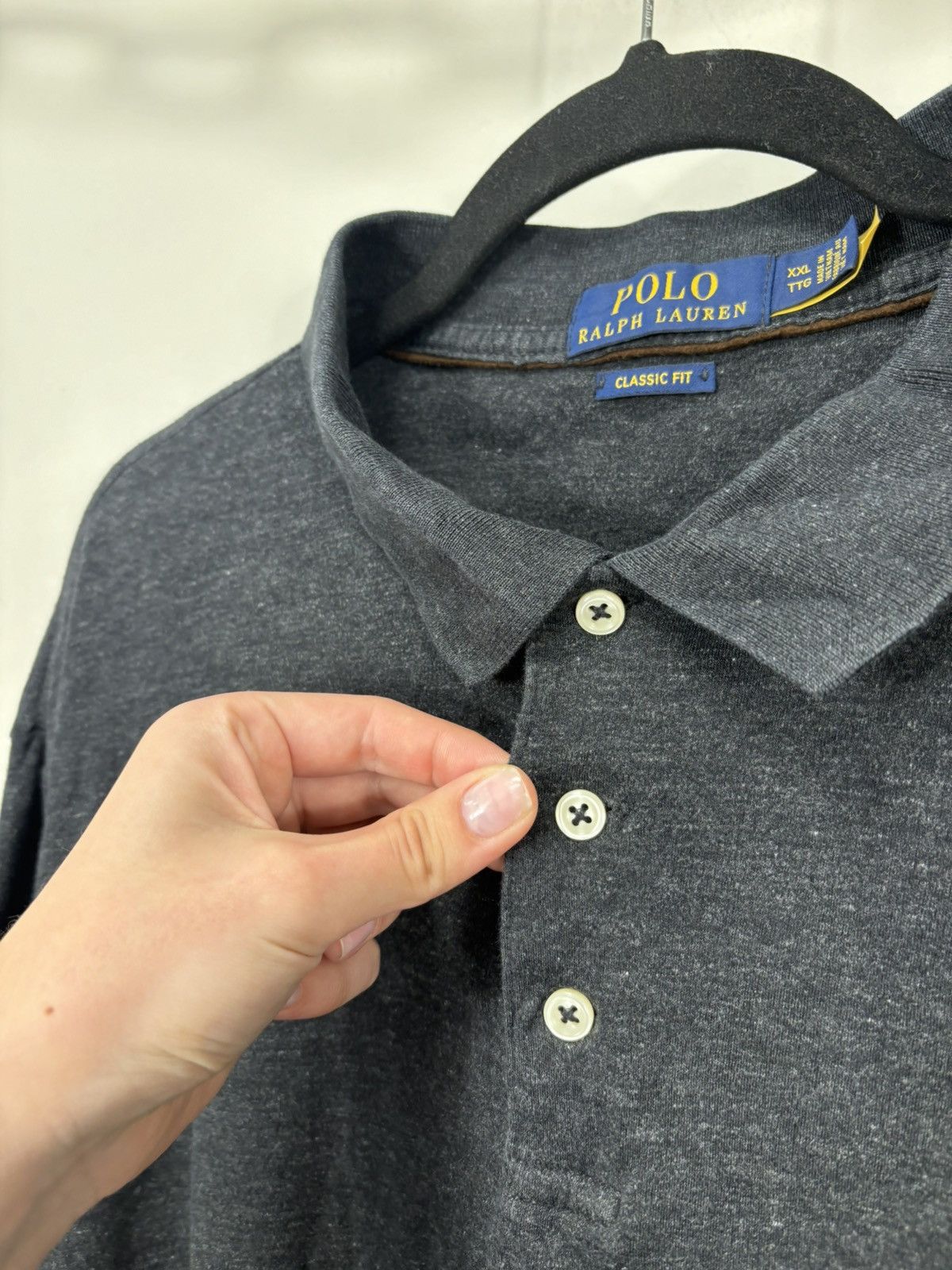 Polo Ralph Lauren Polo Ralph Lauren Men’s Gray Luxury Long Sleeve Polo Shirt Size US XXL / EU 58 / 5 - 5 Thumbnail