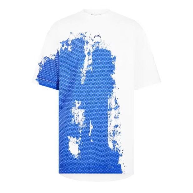 o1g2r1mq0524 Brush T-Shirt in White/Blue