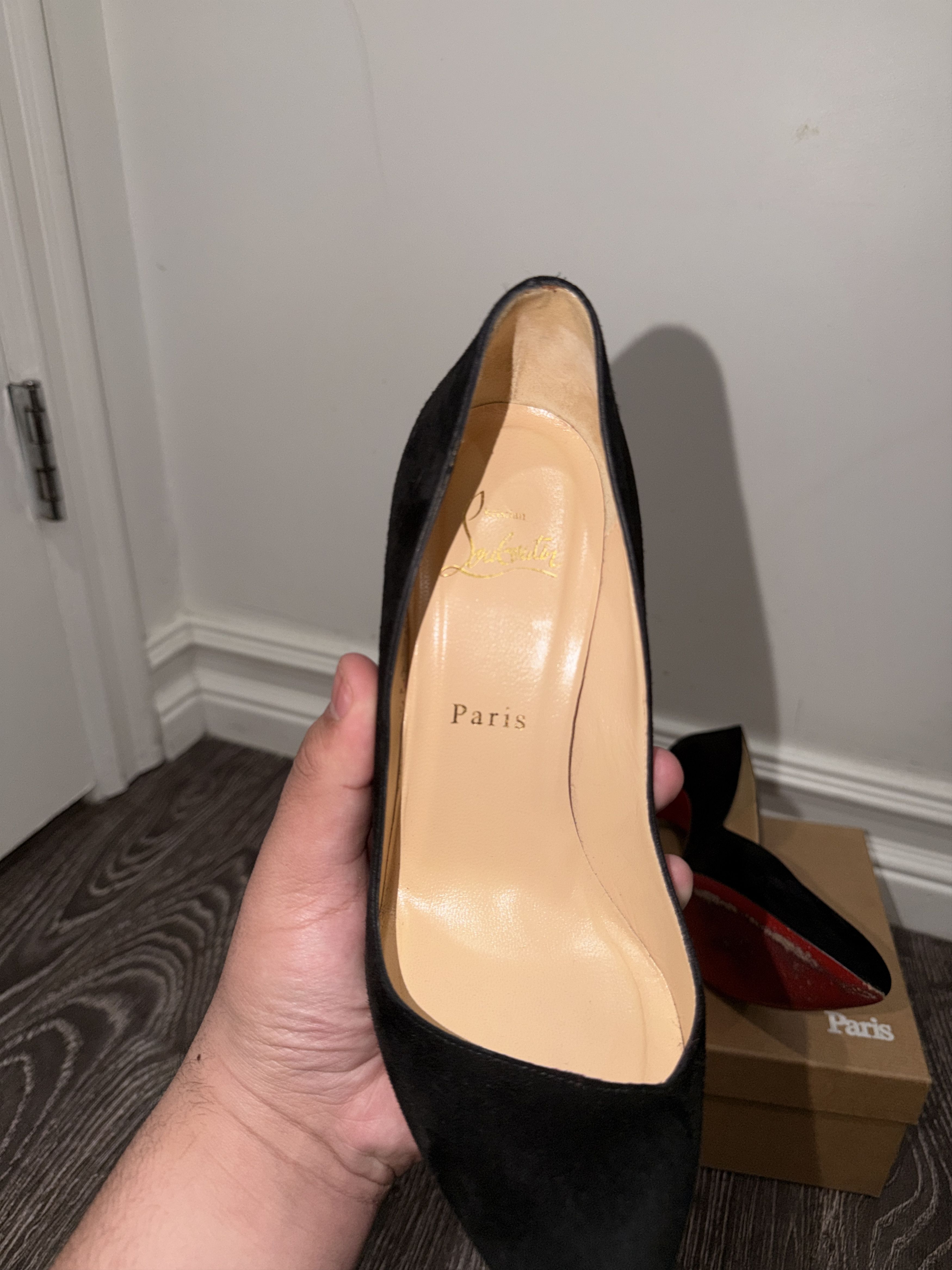 Christian Louboutin Christian Louboutin Black Suede So Kate 120 Size US 7.5 / IT 37.5 - 6 Thumbnail