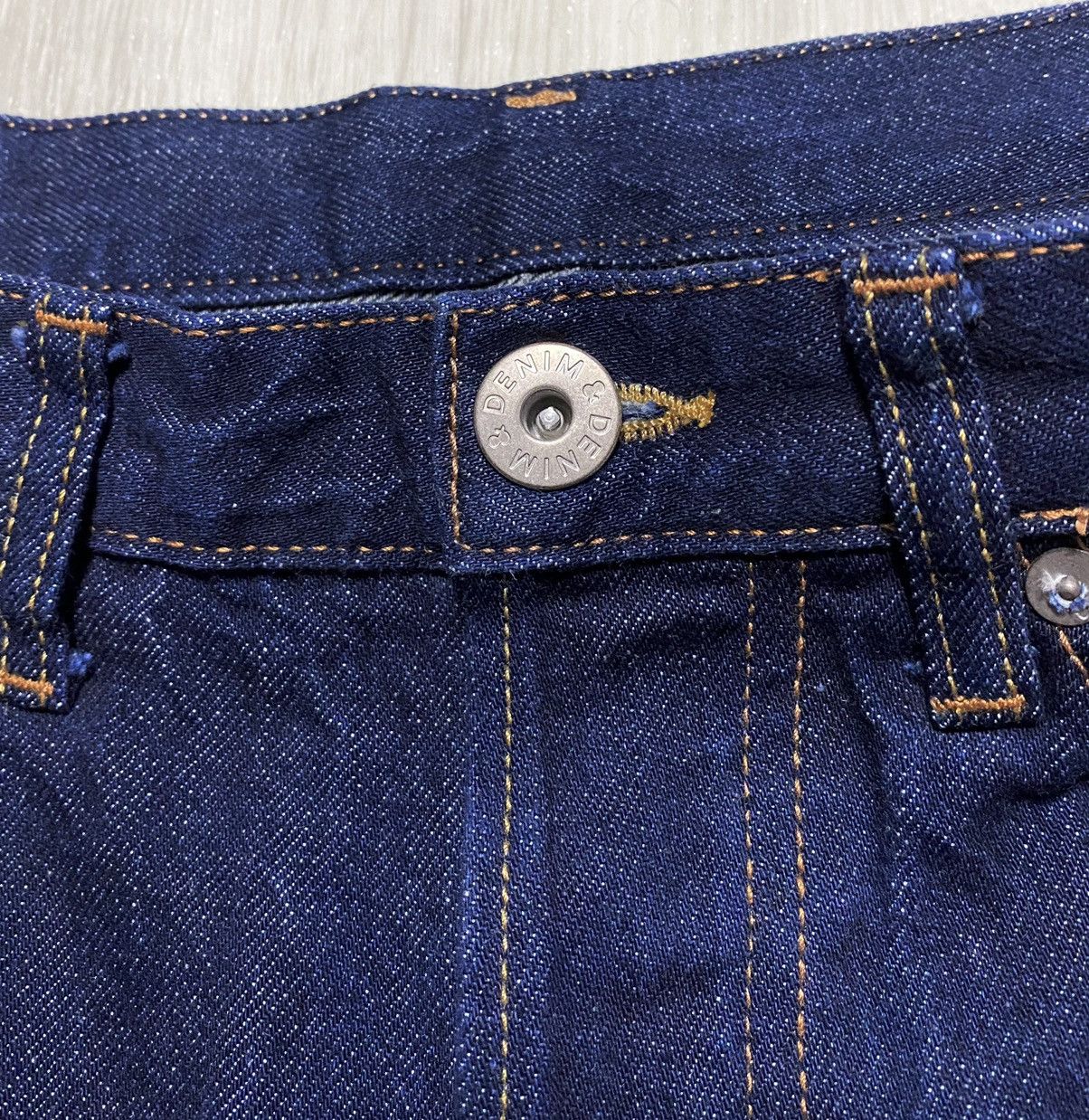 H&M H&M Navy Selvedge Selvage Slim Regular Waist Denim Jeans Size US 29 - 8 Thumbnail
