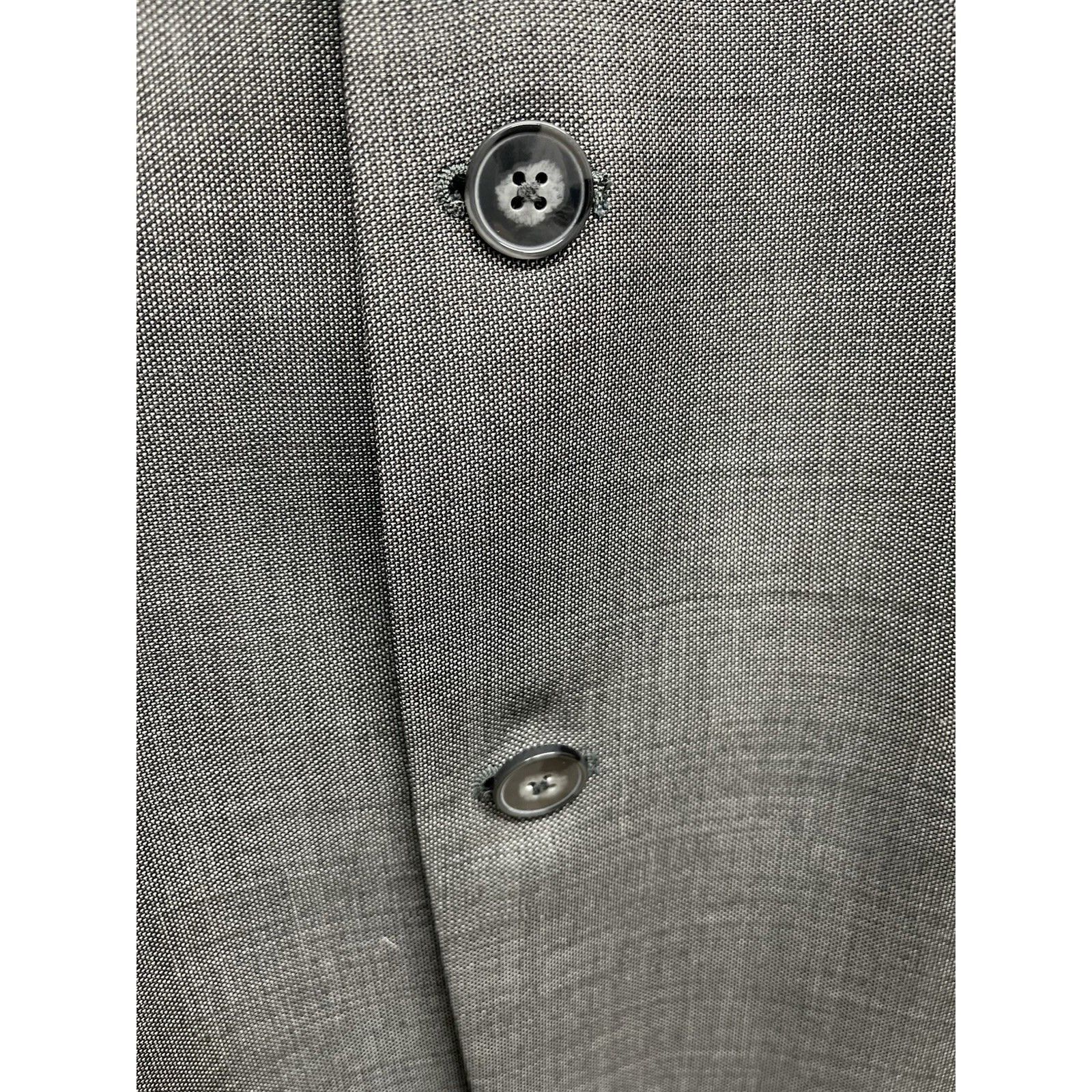 Calvin Klein Calvin Klein Gray Slim Fit Notch Lapel Wool Suit Jacket Size Size 44R - 4 Thumbnail