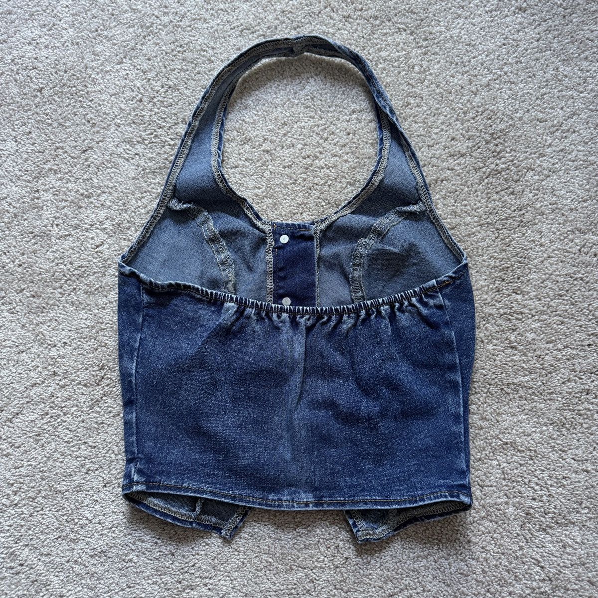 Shein SHEIN denim halter top Size XS / US 0-2 / IT 36-38 - 2 Thumbnail