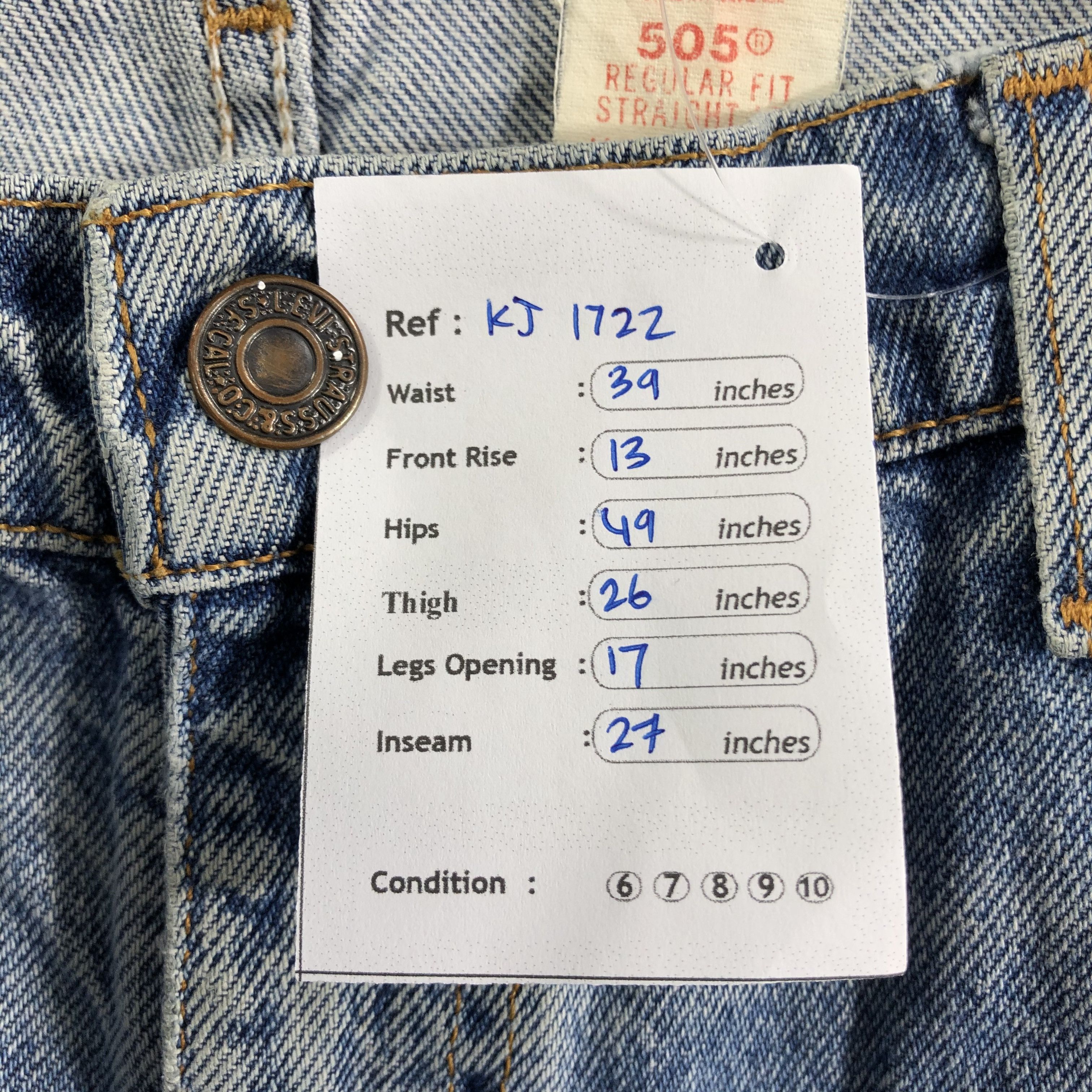 Levi's Vintage Levis 505 Jeans Painted Denim KJ1722 Size US 39 - 12 Thumbnail
