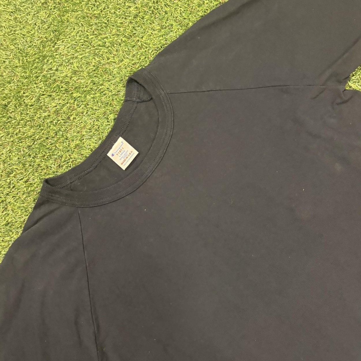 Champion Vintage 90s Blank Champion Long Sleeve - Made in USA Size US L / EU 52-54 / 3 - 2 Thumbnail