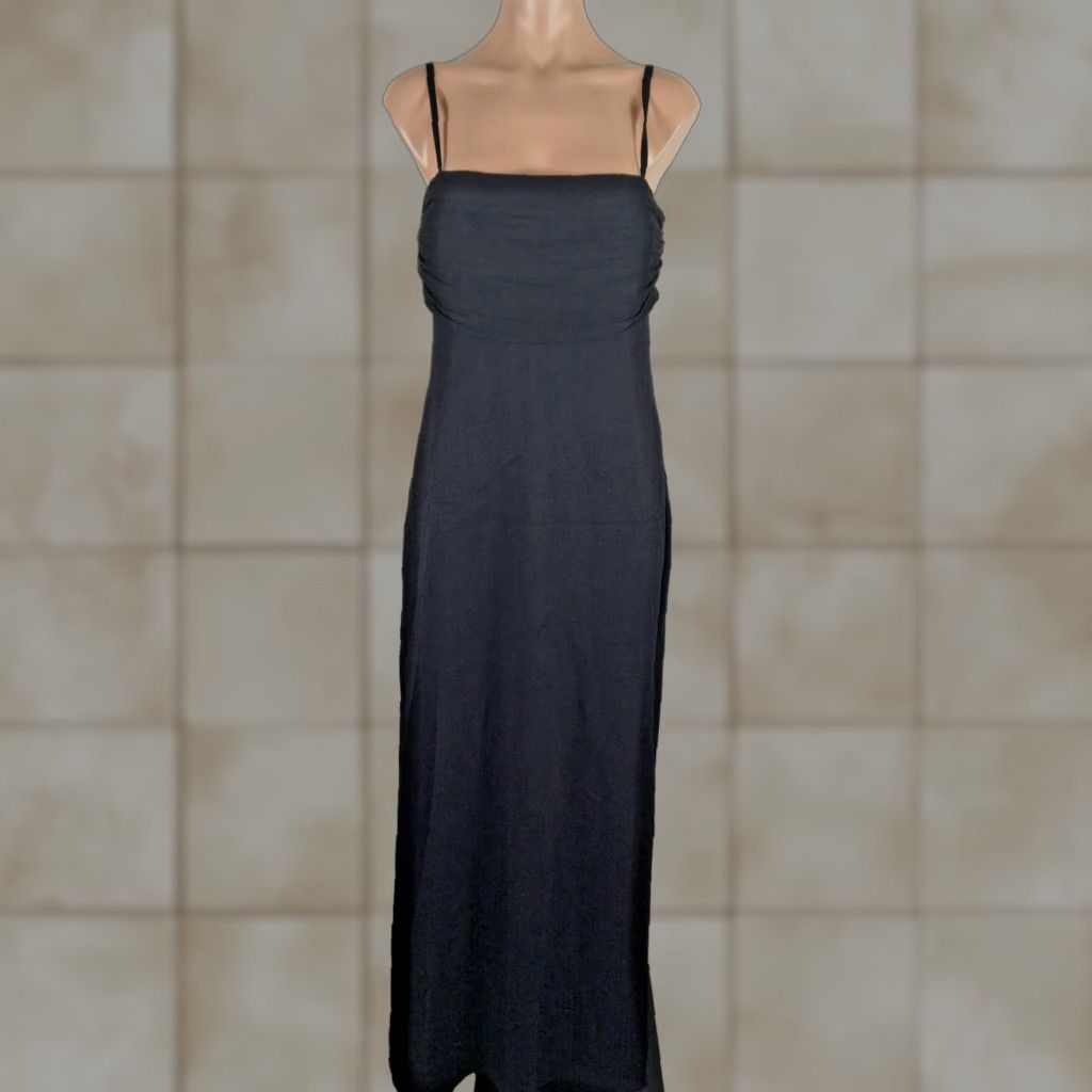 VINTAGE St John Gown Dress Ball Gown Knit Long Black 10 Womens Halter Marie  Gray Santana