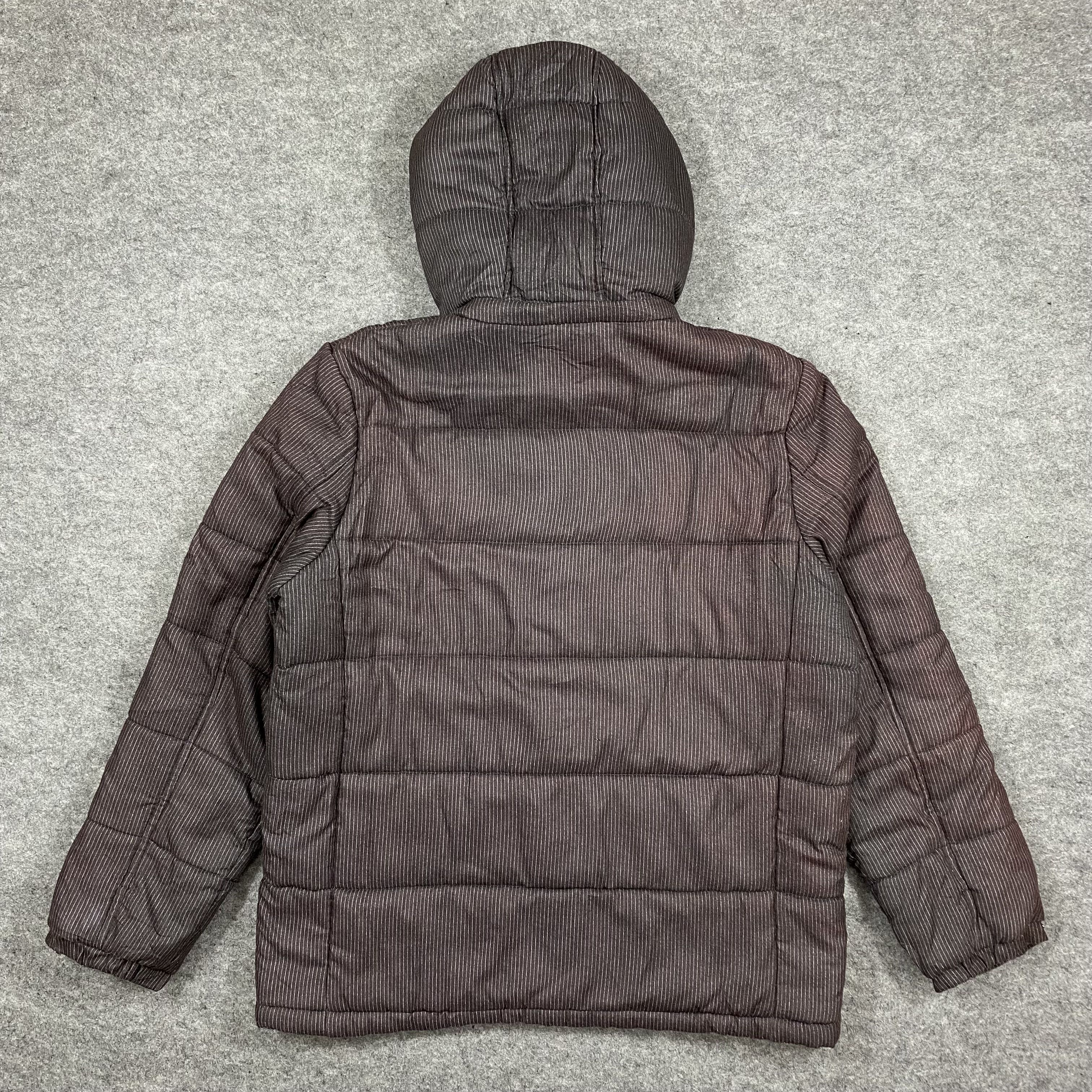 Vintage VTG 2009 J.N.R.D Pinstripe Hooded Puffer Jacket-J670 Size US M / EU 48-50 / 2 - 2 Thumbnail