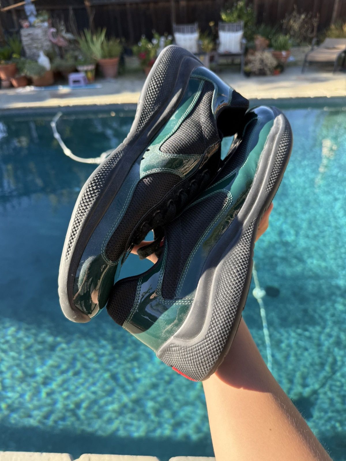 Prada Prada Cup Green/Black Size US 11 / EU 44 - 4 Thumbnail
