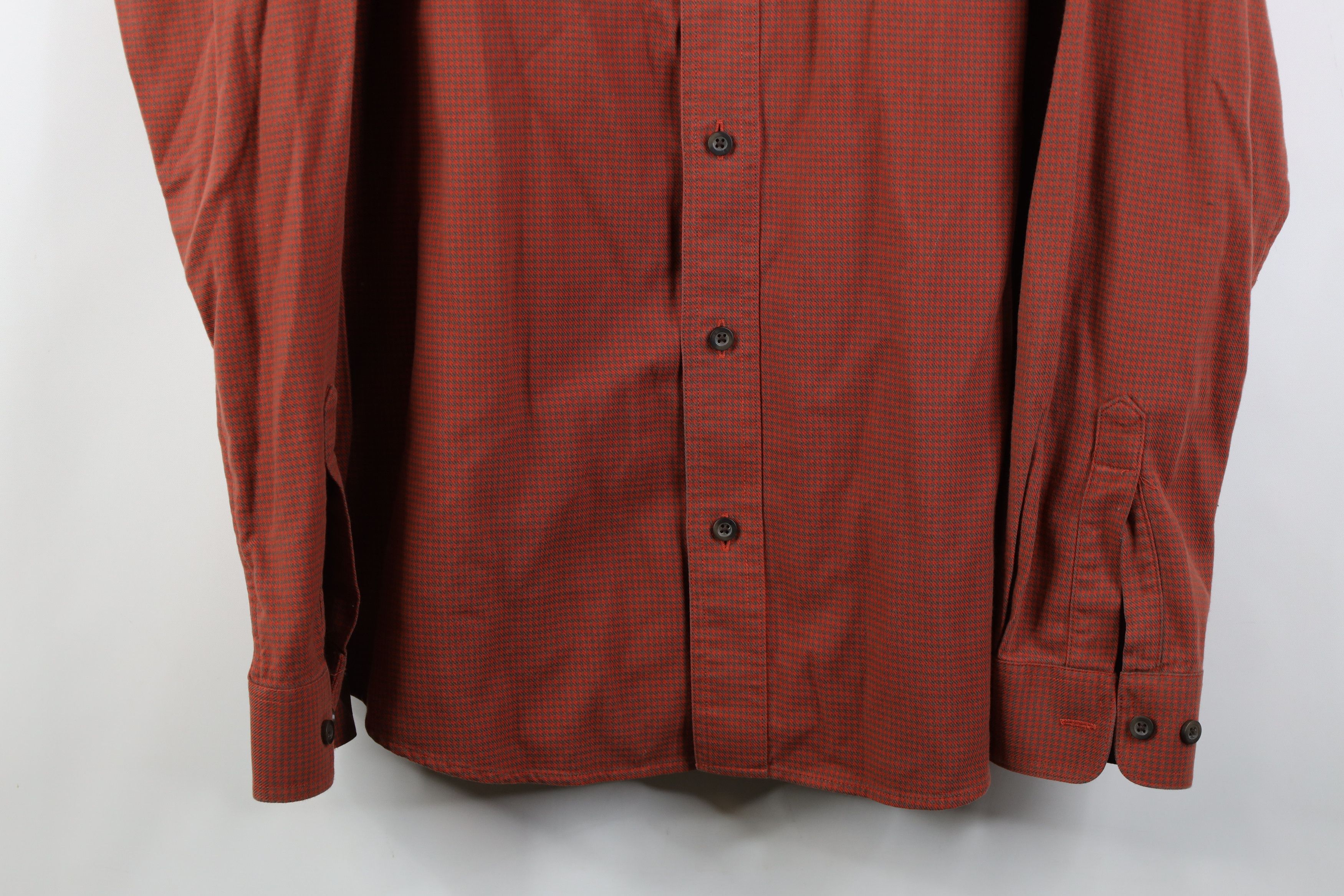 L.L. Bean Vintage 90s LL Bean Houndstooth Collared Button Down Shirt Size US L / EU 52-54 / 3 - 3 Thumbnail
