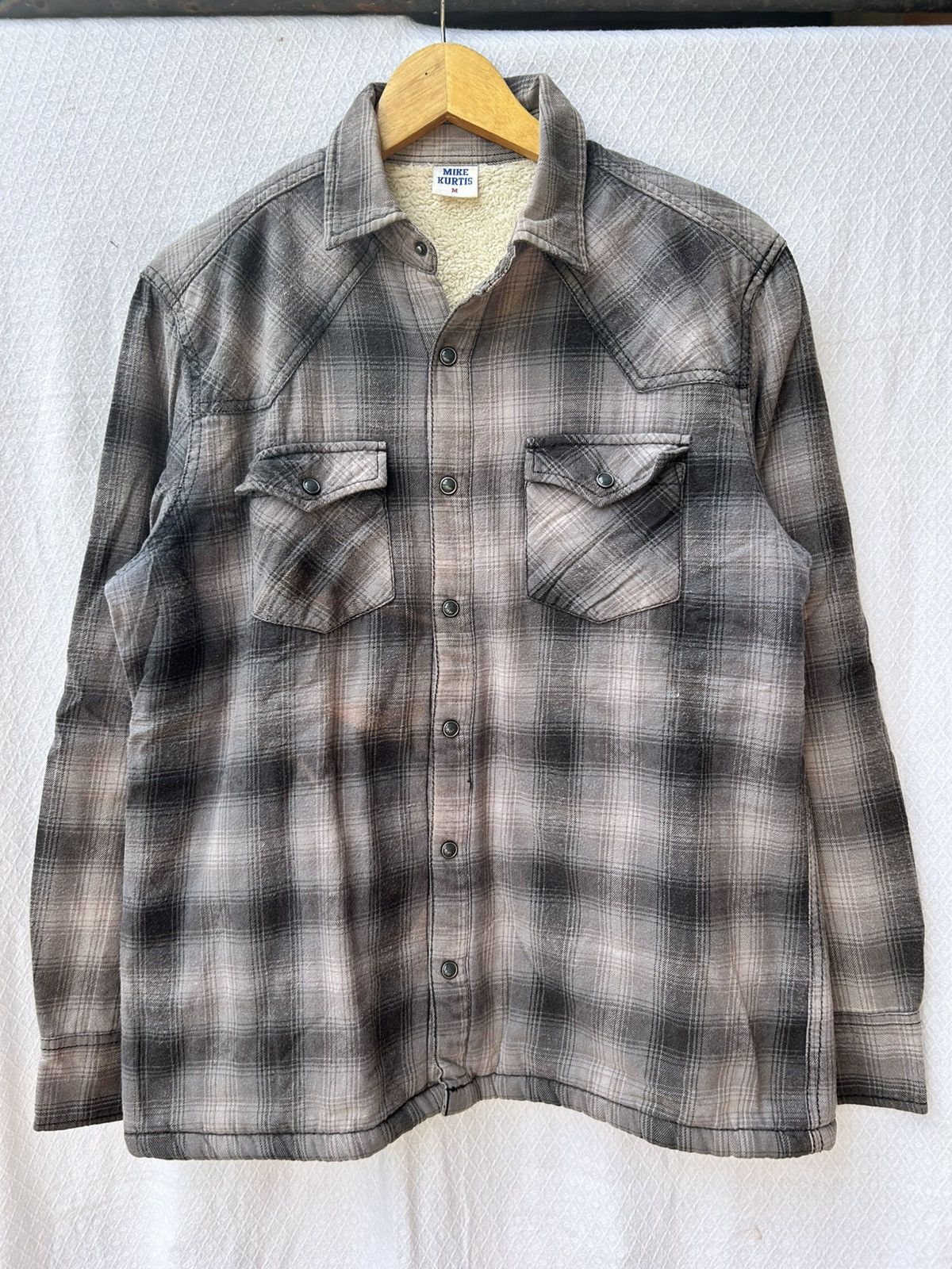 Japanese Brand Mike kurtis japanese faux flannel veterano shirt Size US M / EU 48-50 / 2 - 1 Thumbnail