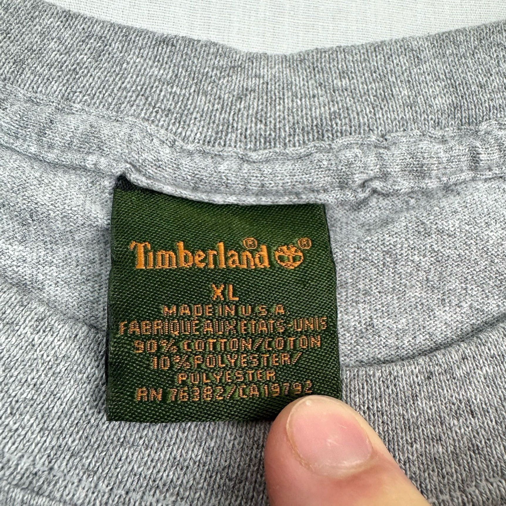 Timberland VINTAGE Timberland T-Shirt Men XL Gray Graphic Print Hipster Y2K 90s Concert Tee Mens Size US XL / EU 56 / 4 - 5 Thumbnail