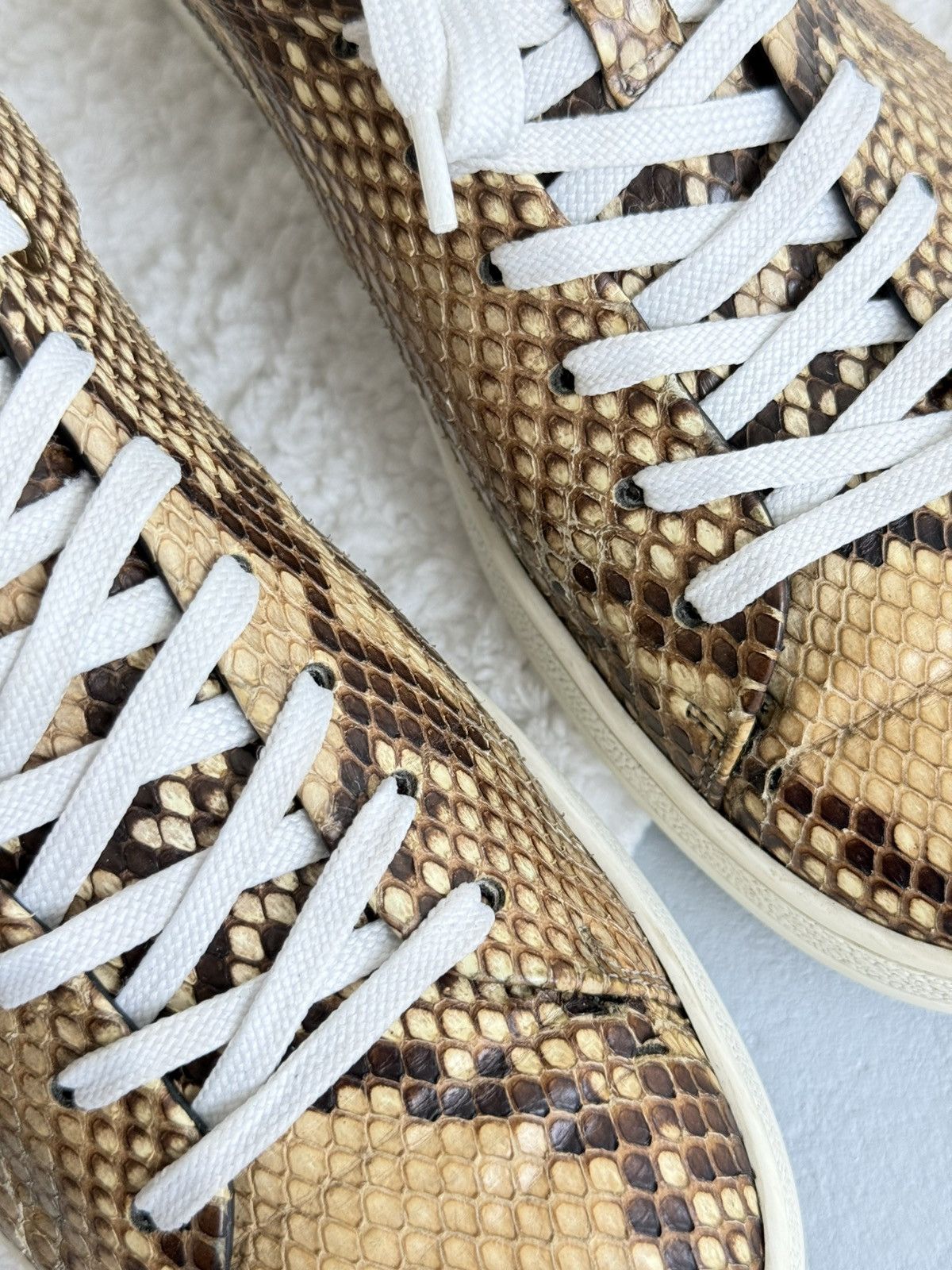 Louis Vuitton Louis Vuitton Style Python Leather Low Top Sneakers Size US 8 / IT 38 - 10 Thumbnail