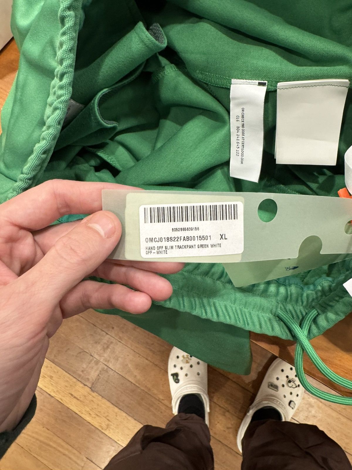 Off-White Off-White Green Eco Track Pants Size US 36 / EU 52 - 16 Thumbnail