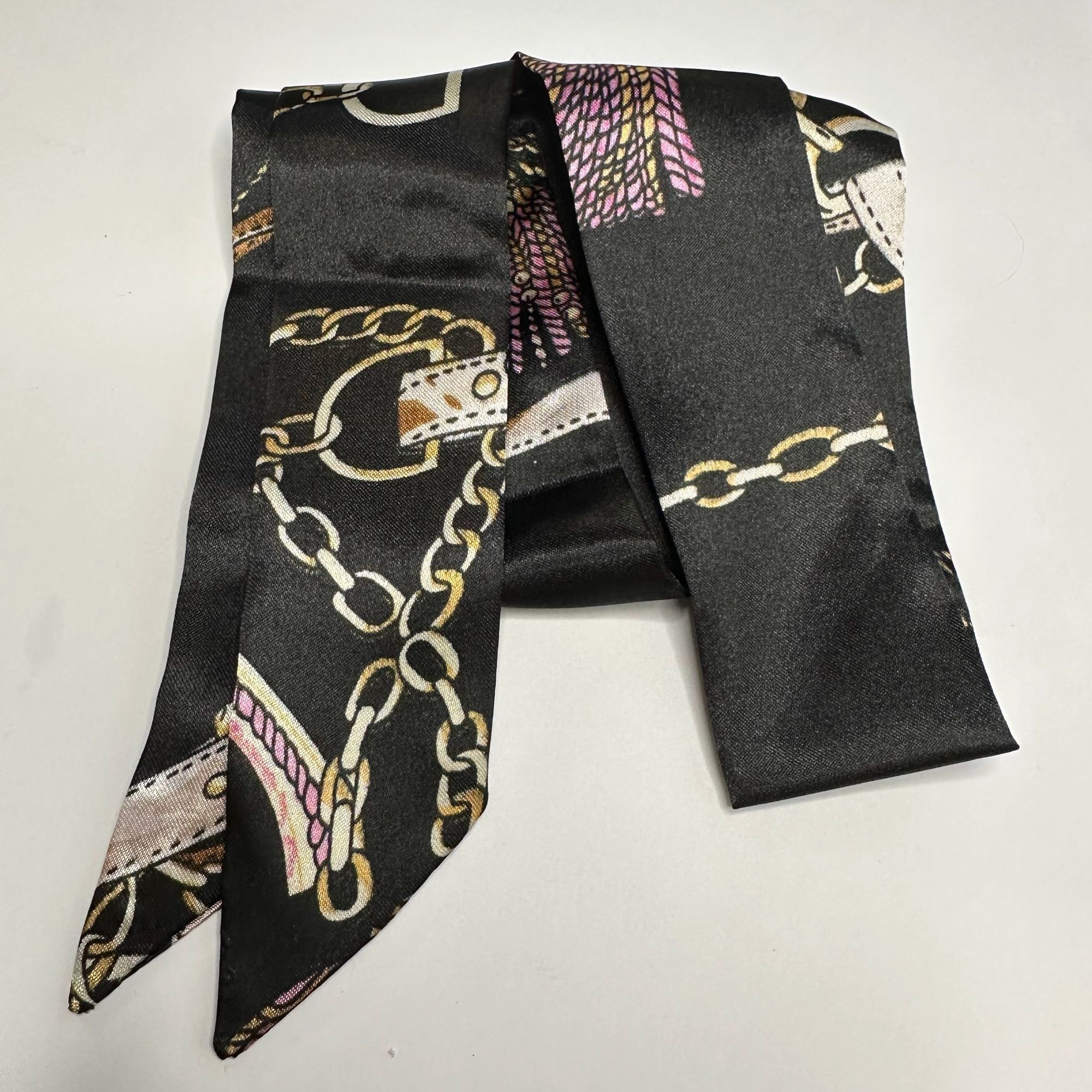 Other Women's Silky Black Bag/Purse Scarf Size ONE SIZE - 2 Thumbnail