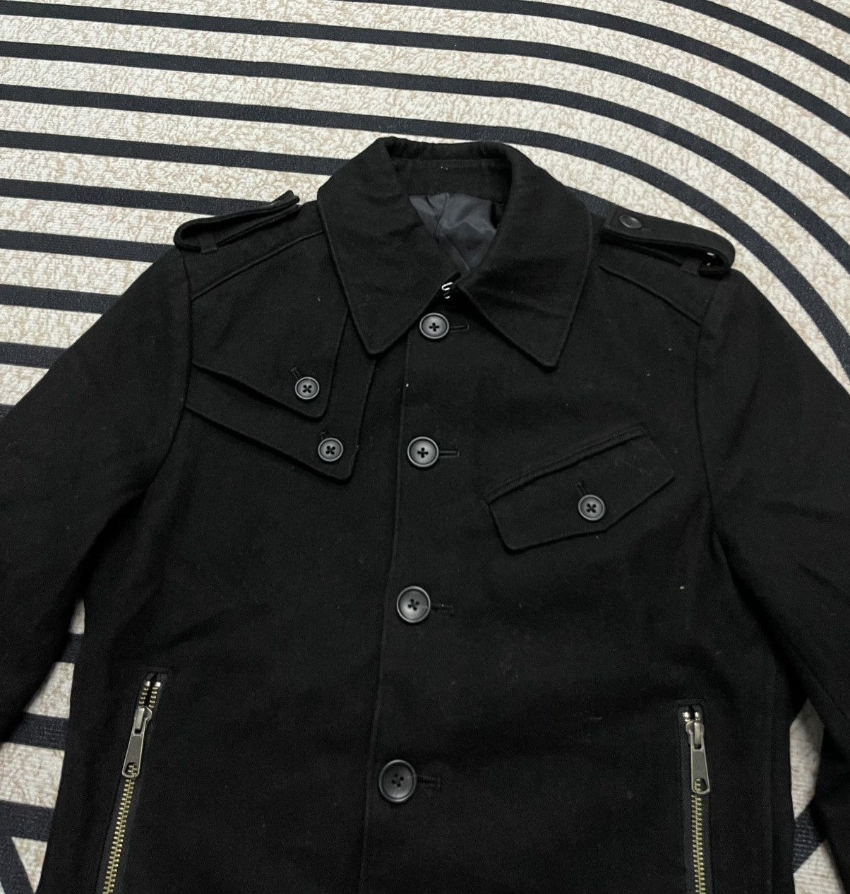 PPFM 2000s PPFM WOOL BUTTON UP JACKET RARE DESIGN Size US S / EU 44-46 / 1 - 6 Thumbnail